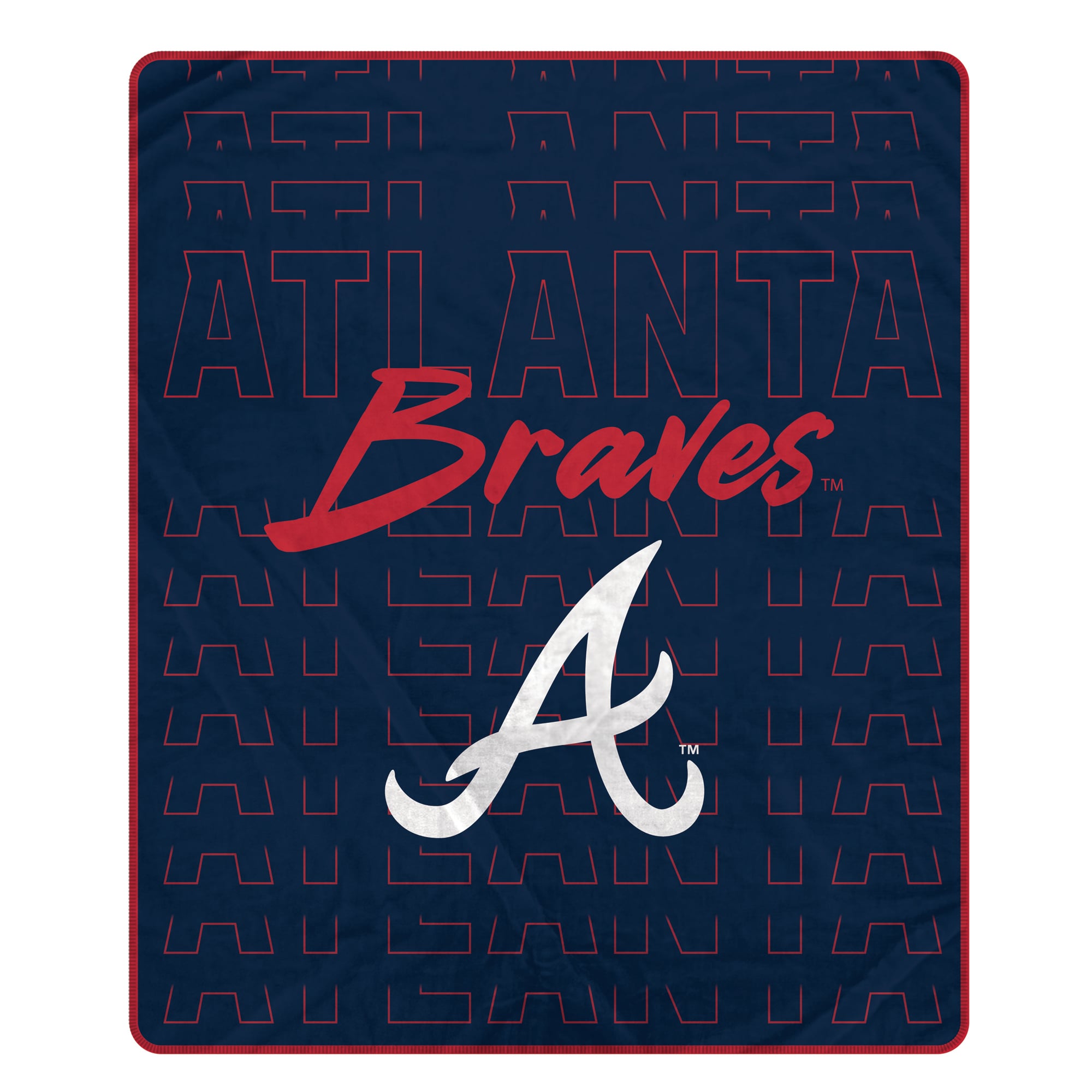 Couverture ultra douce Pegasus Atlanta Braves Echo Script Fade 50" x 60"