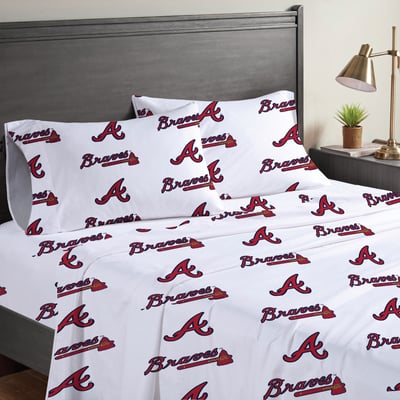 Atlanta Braves Pegasus Four-Piece Queen Sheet Set