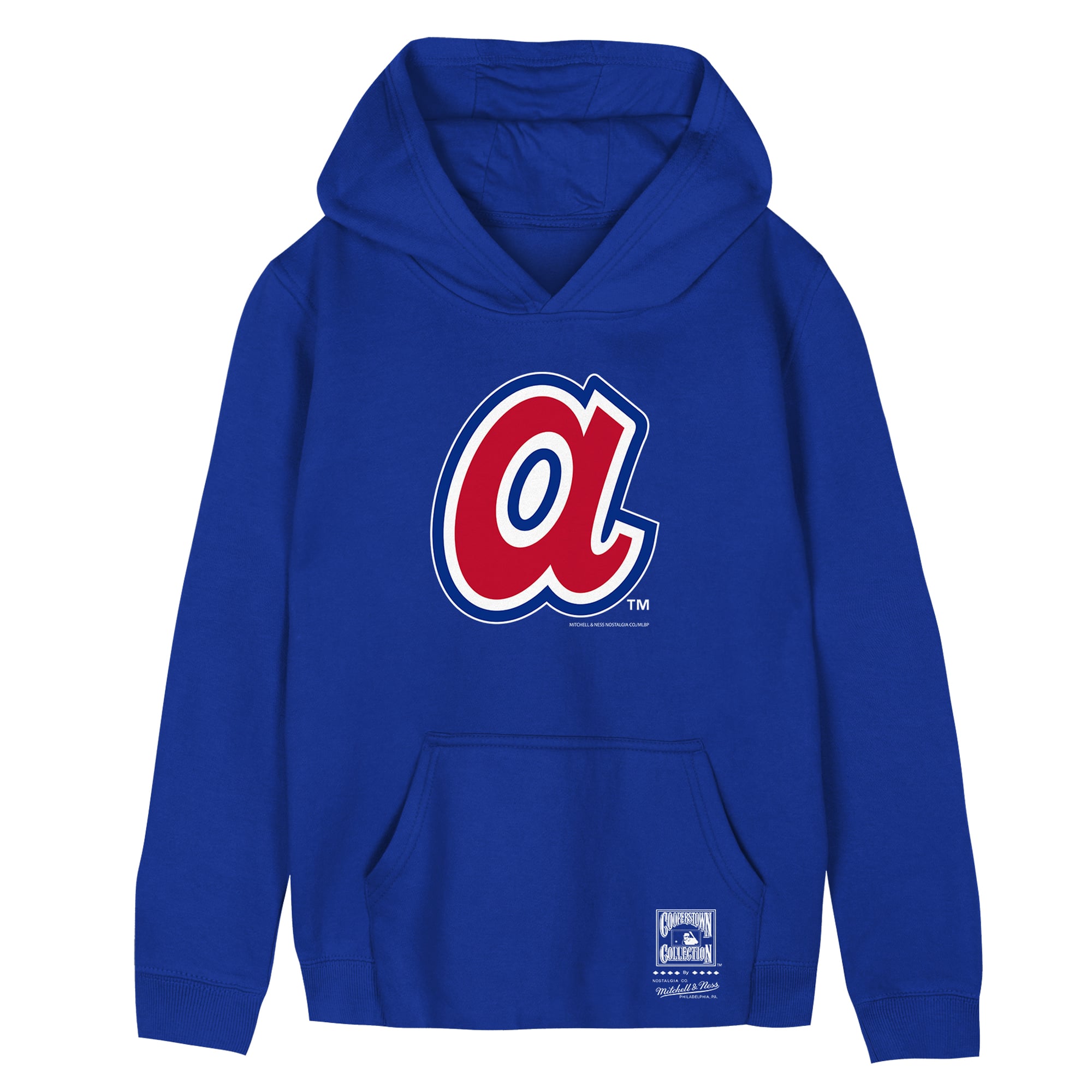 Sweat à capuche rétro Mitchell & Ness Royal Atlanta Braves pour enfants d'âge préscolaire