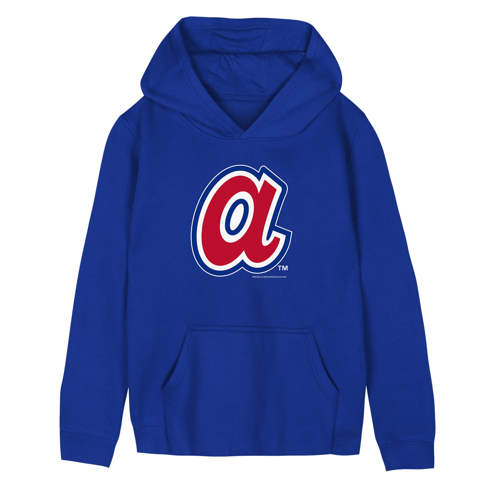 Sweat à capuche rétro Mitchell & Ness Royal Atlanta Braves pour enfants d'âge préscolaire
