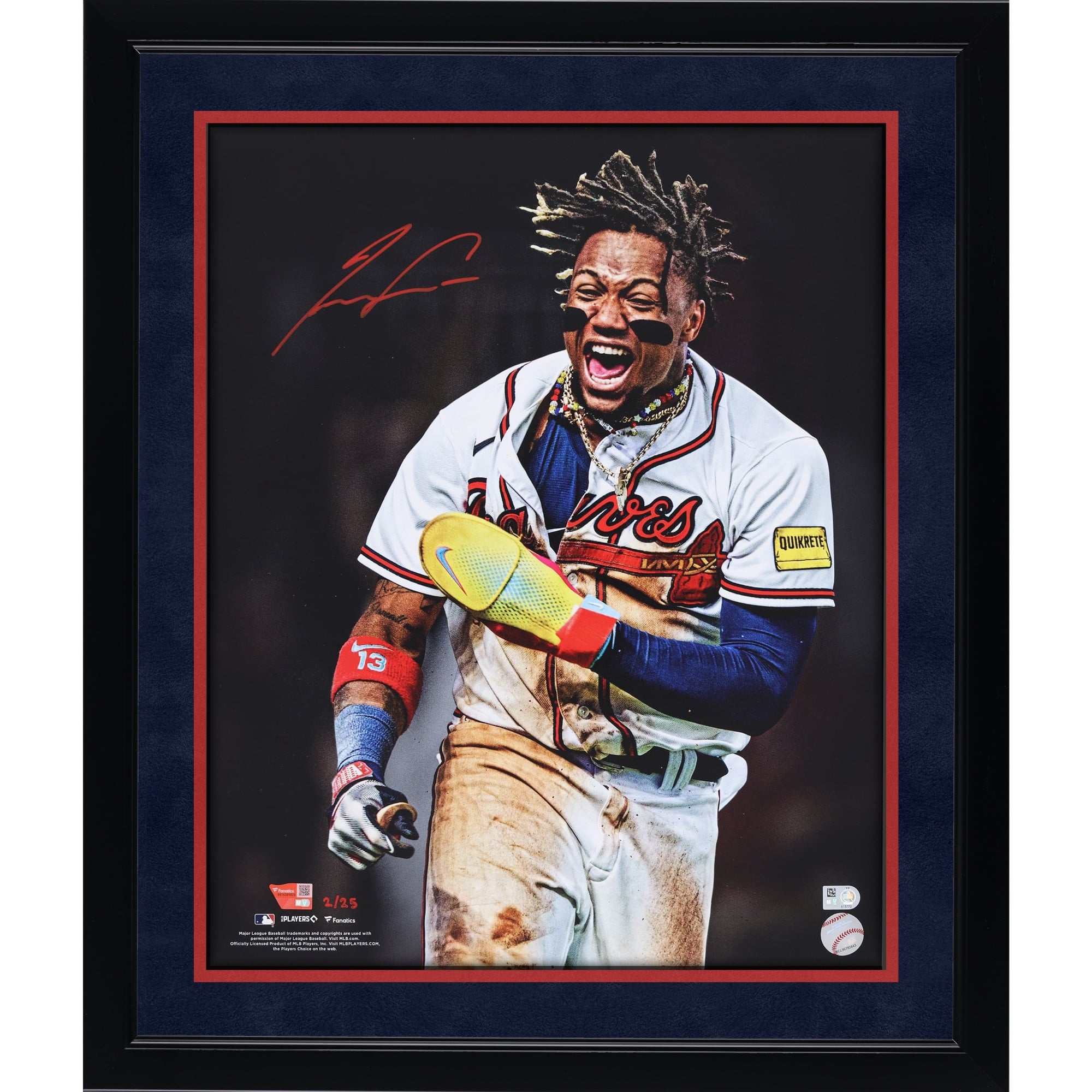 Ronald Acuna Jr. Atlanta Braves Autographed 16" x 20" Unleashed Photograph - Limited Edition of 25