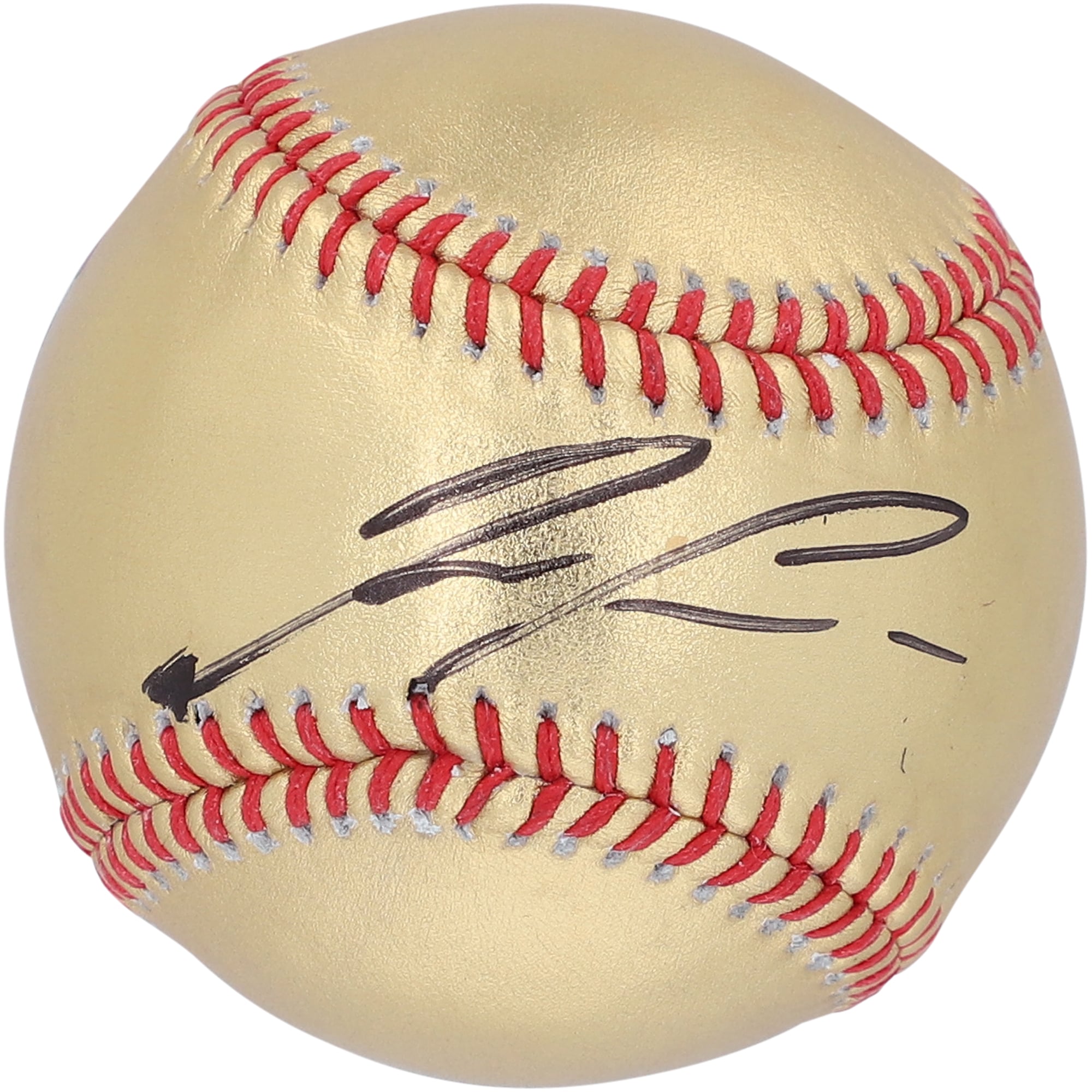 Ronald Acuna Jr. Atlanta Braves Autographed Gold Leather Baseball