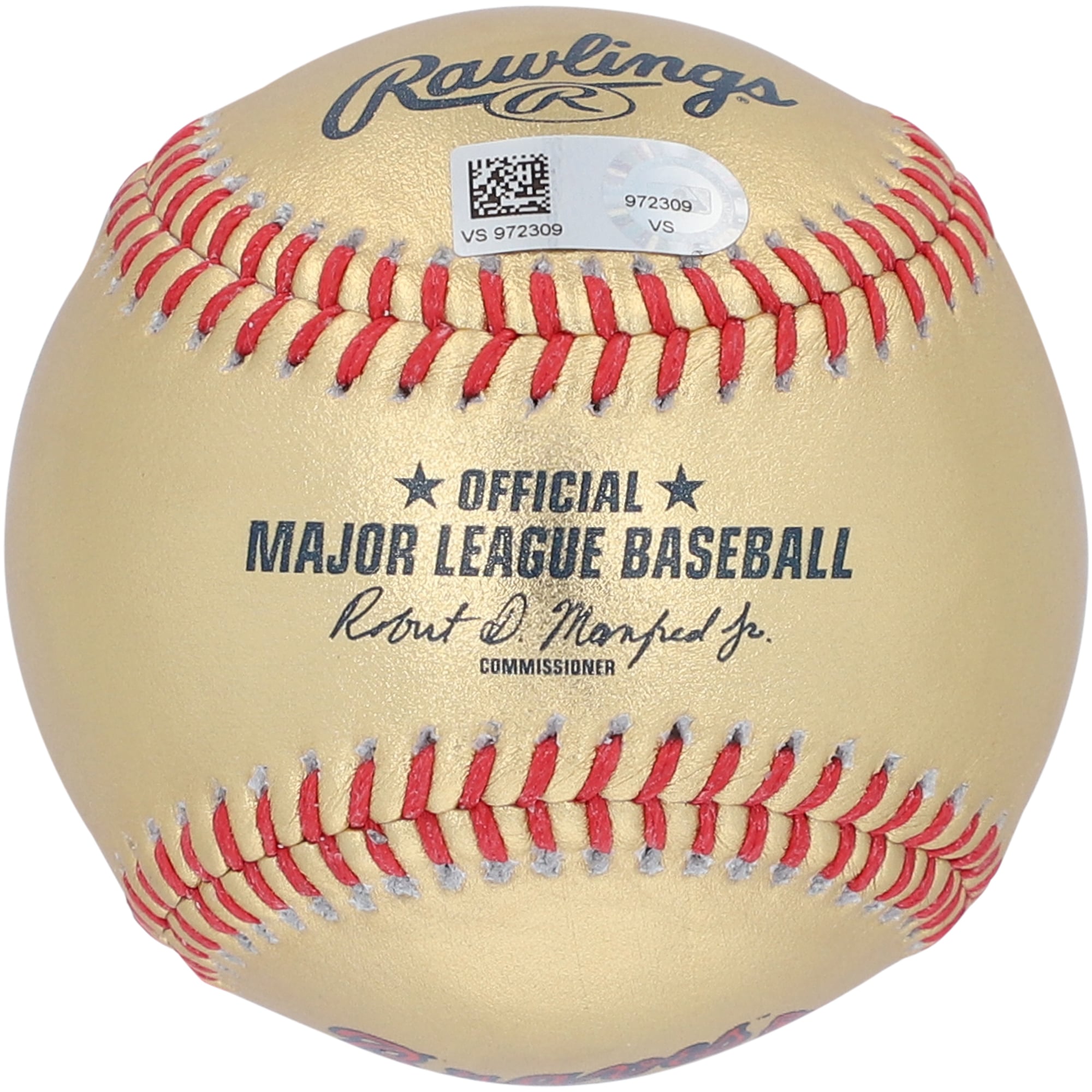 Ronald Acuna Jr. Atlanta Braves Autographed Gold Leather Baseball