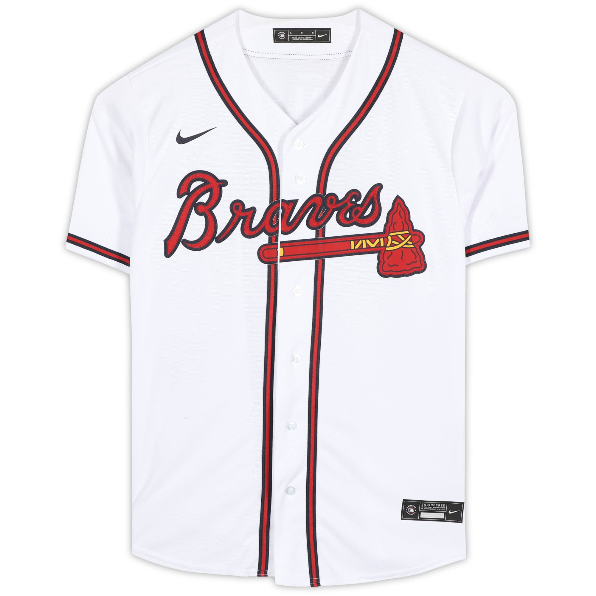 Maillot Ronald Acuna Jr. Atlanta Braves autographié blanc Nike authentique