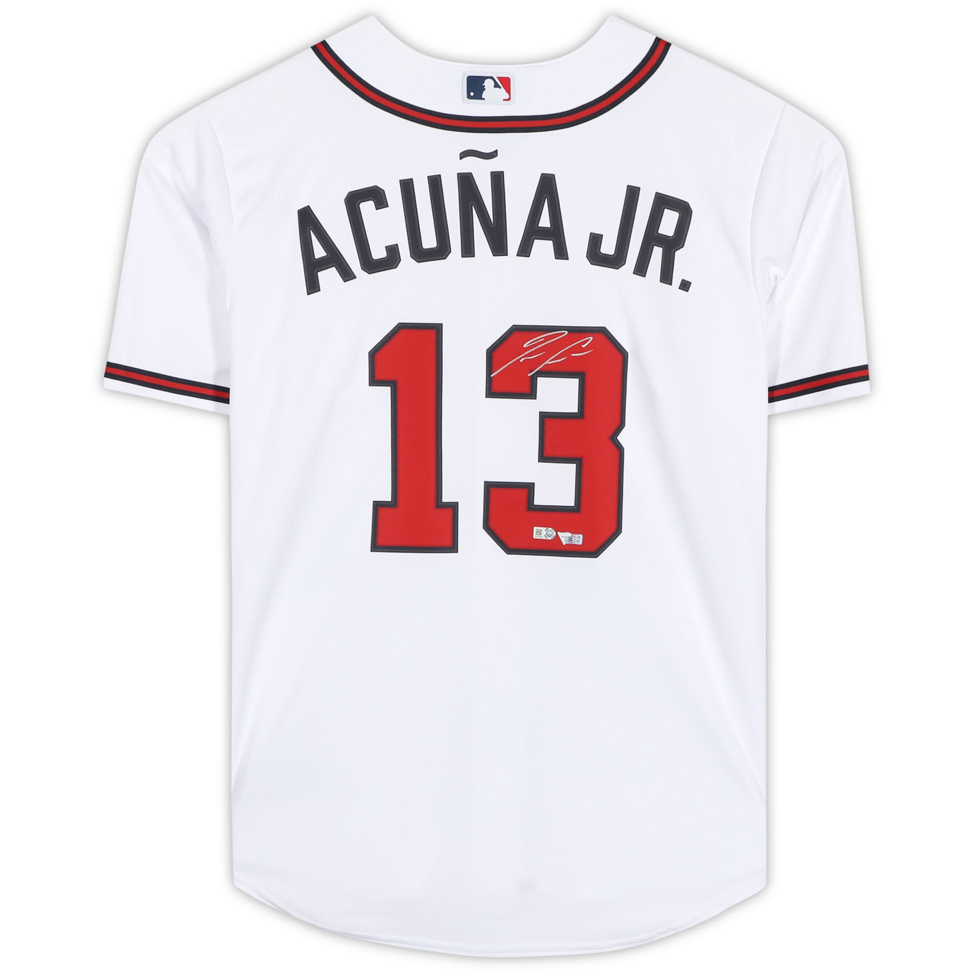 Maillot Ronald Acuna Jr. Atlanta Braves autographié blanc Nike authentique