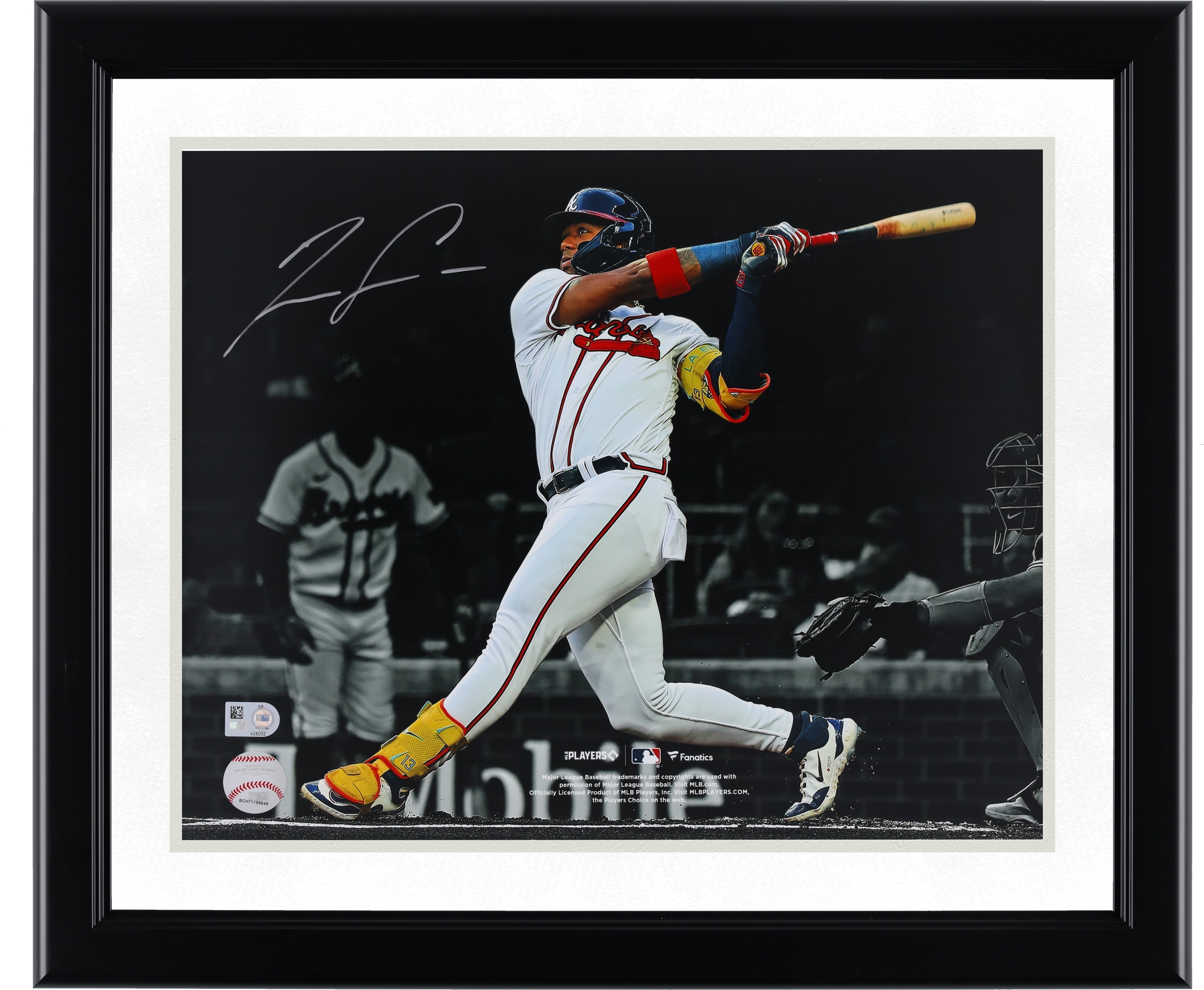 Ronald Acuña Jr. Atlanta Braves Autographed 11" x 14" Hitting Spotlight Photograph