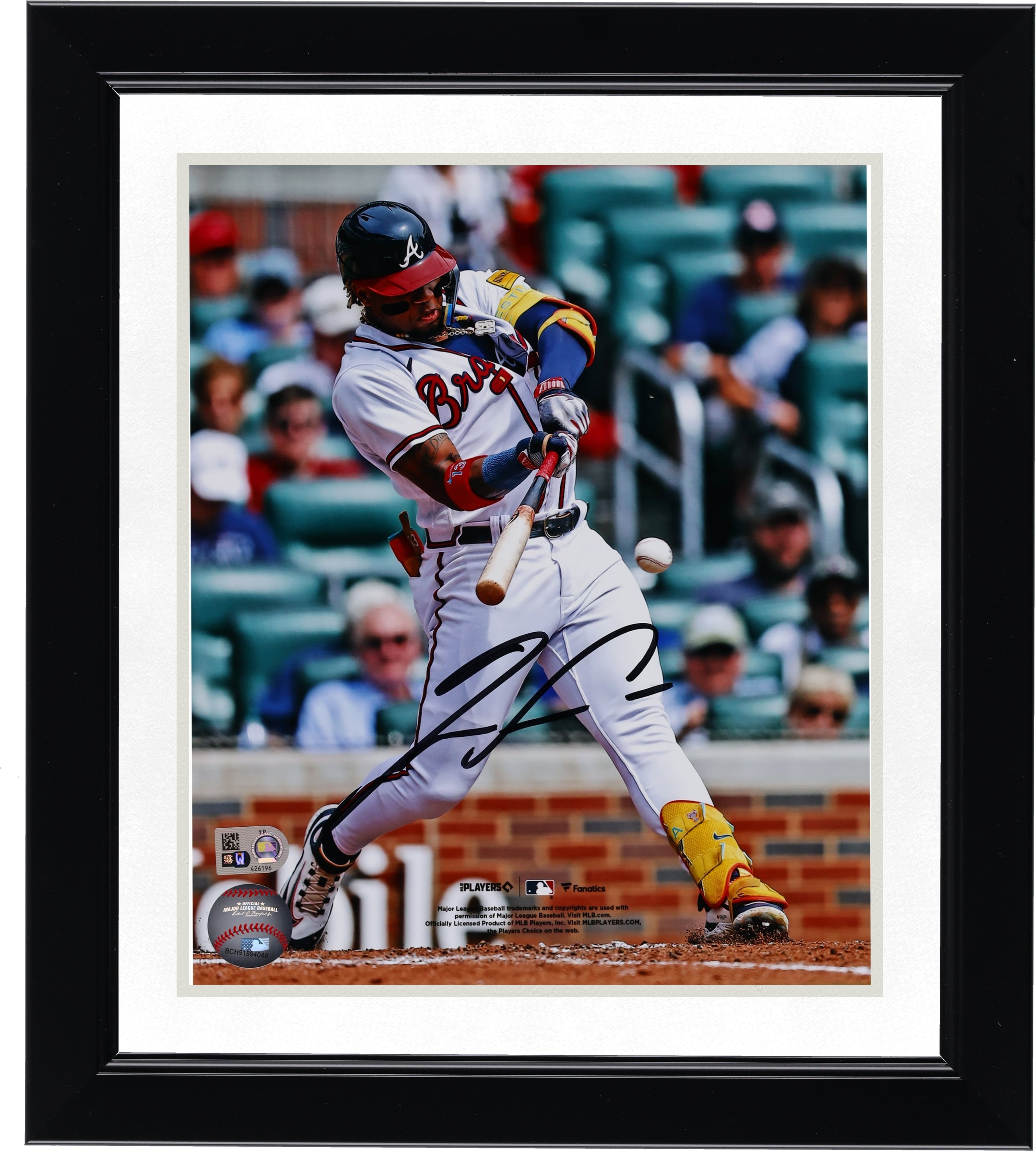 Ronald Acuña Jr. Atlanta Braves Autographed 8" x 10" White Hitting Photograph
