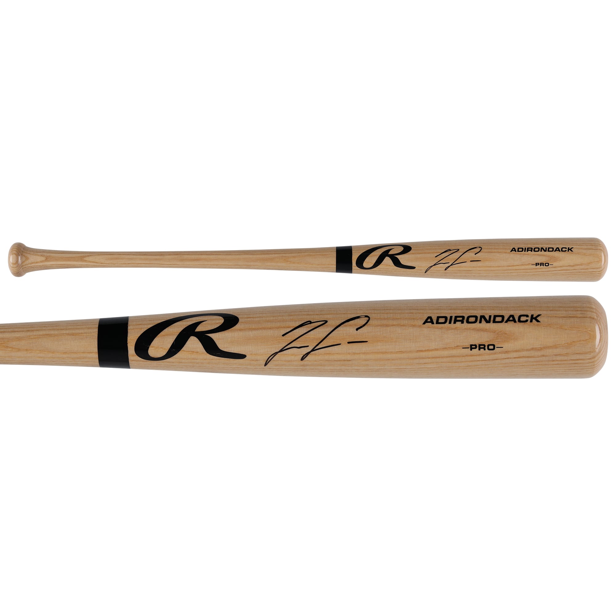 Ronald Acuña Jr. Atlanta Braves Autographed Blonde Rawlings Pro Bat