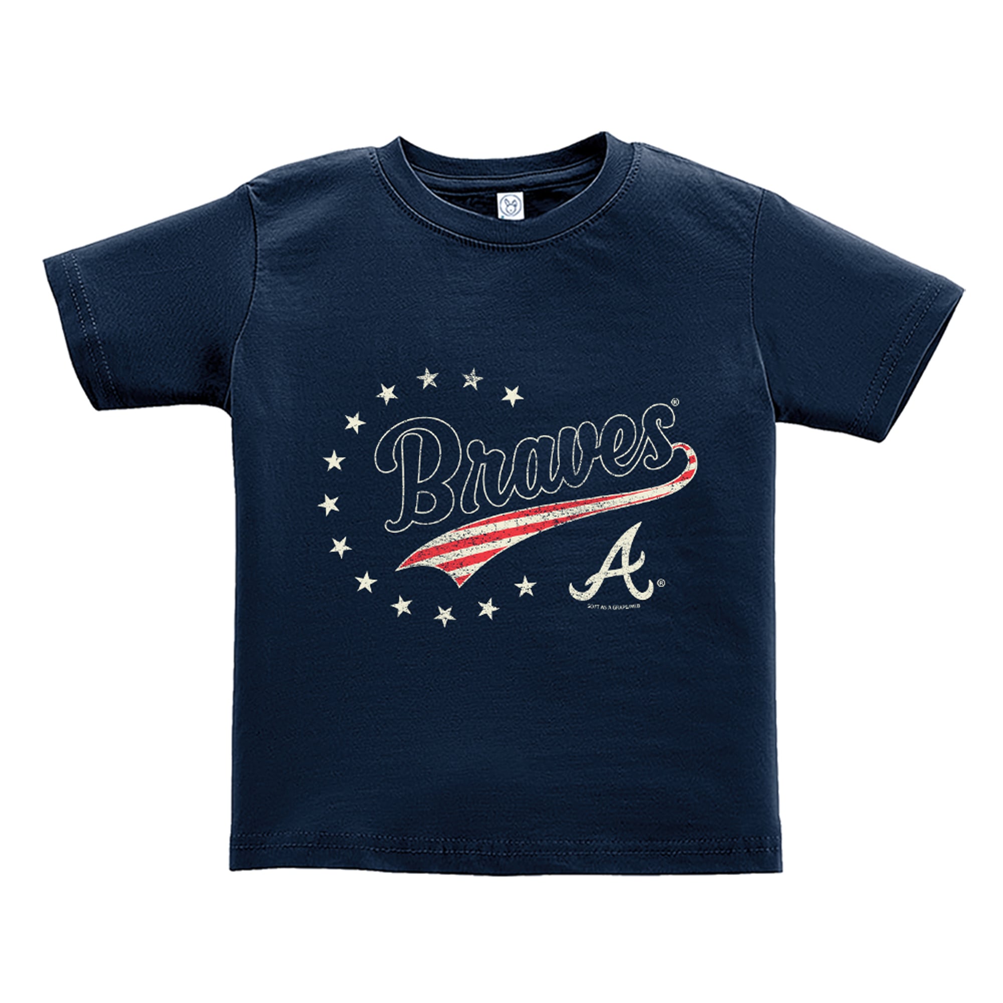 Toddler Soft as a Grape Navy Atlanta Braves Americana T-Shirt
