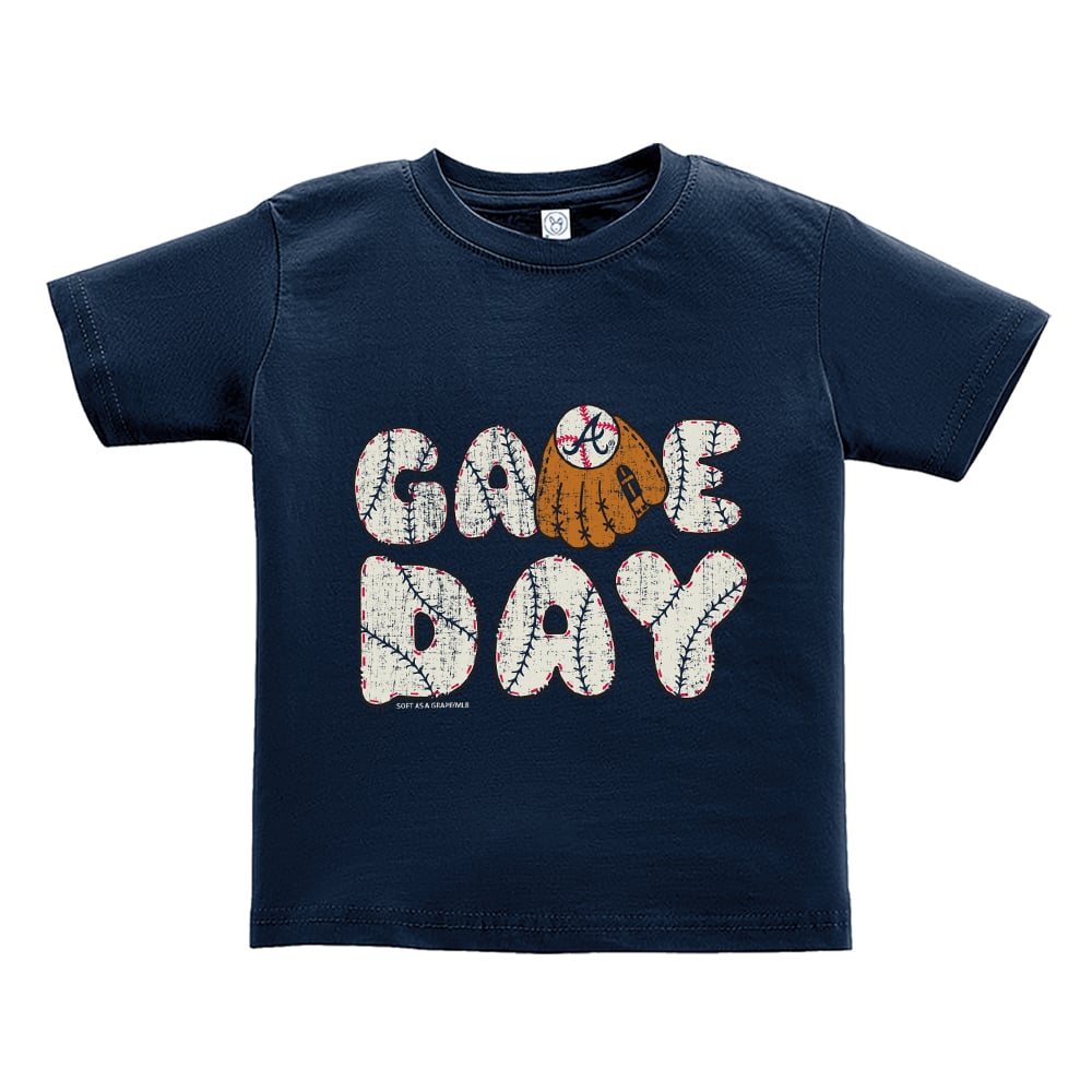 Toddler Soft as a Grape Navy Atlanta Braves Game Day T-Shirt