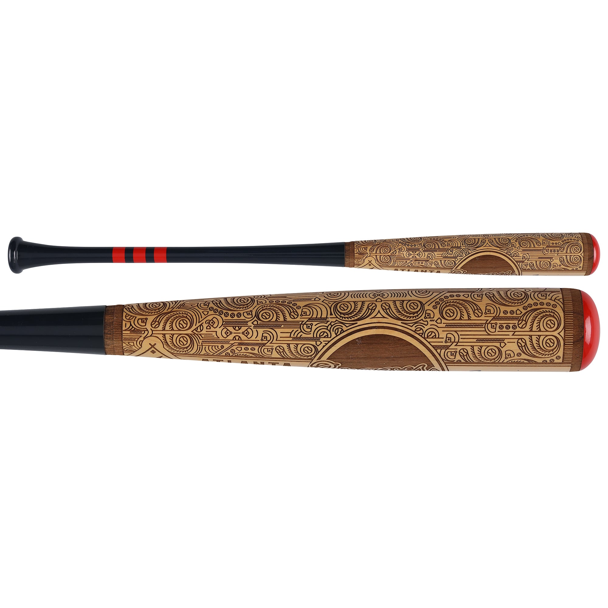 Bâton autographié par Tom Glavine des Braves d'Atlanta, série Pillbox Bat Company Mural, avec inscription « MVP des World Series 1995 » - Édition limitée n° 5/5