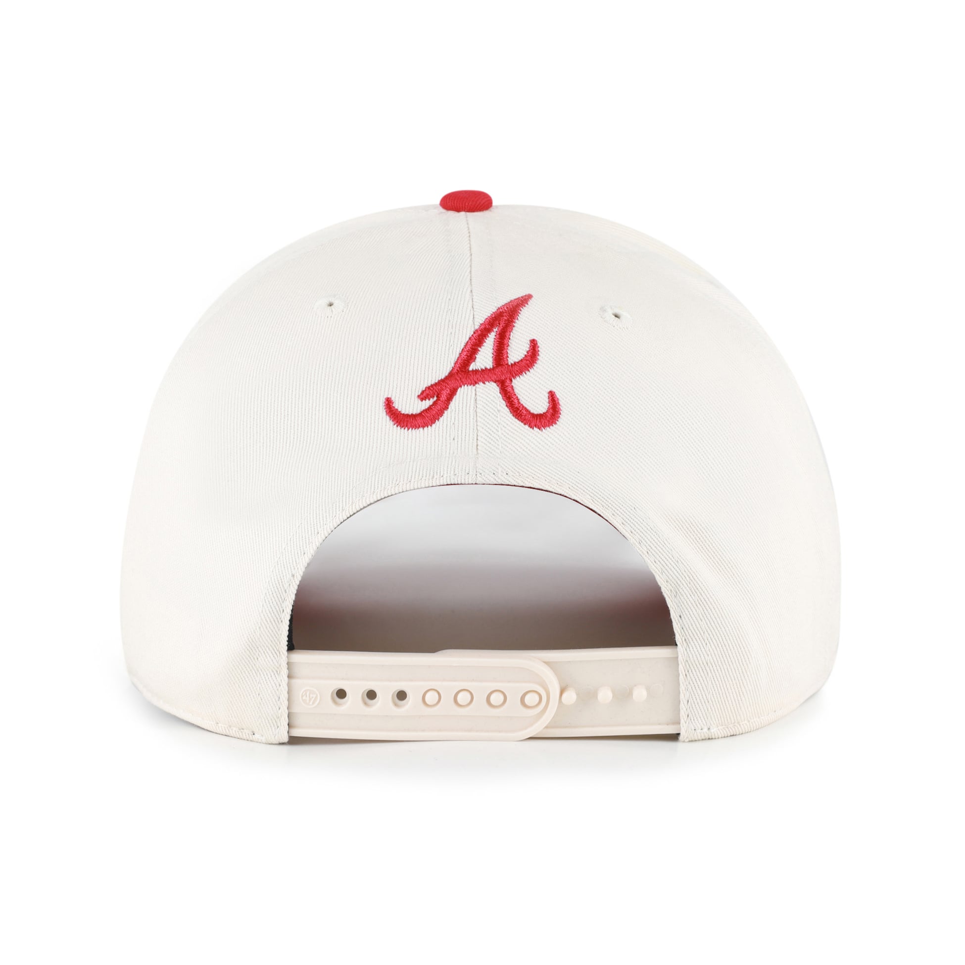 Unisex '47 Natural/Red Atlanta Braves Rope Script Hitch Adjustable Hat