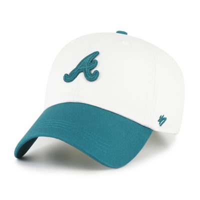 Atlanta Braves '47 Unisex Contemporary Tonal Clean Up Adjustable Hat - White/Teal