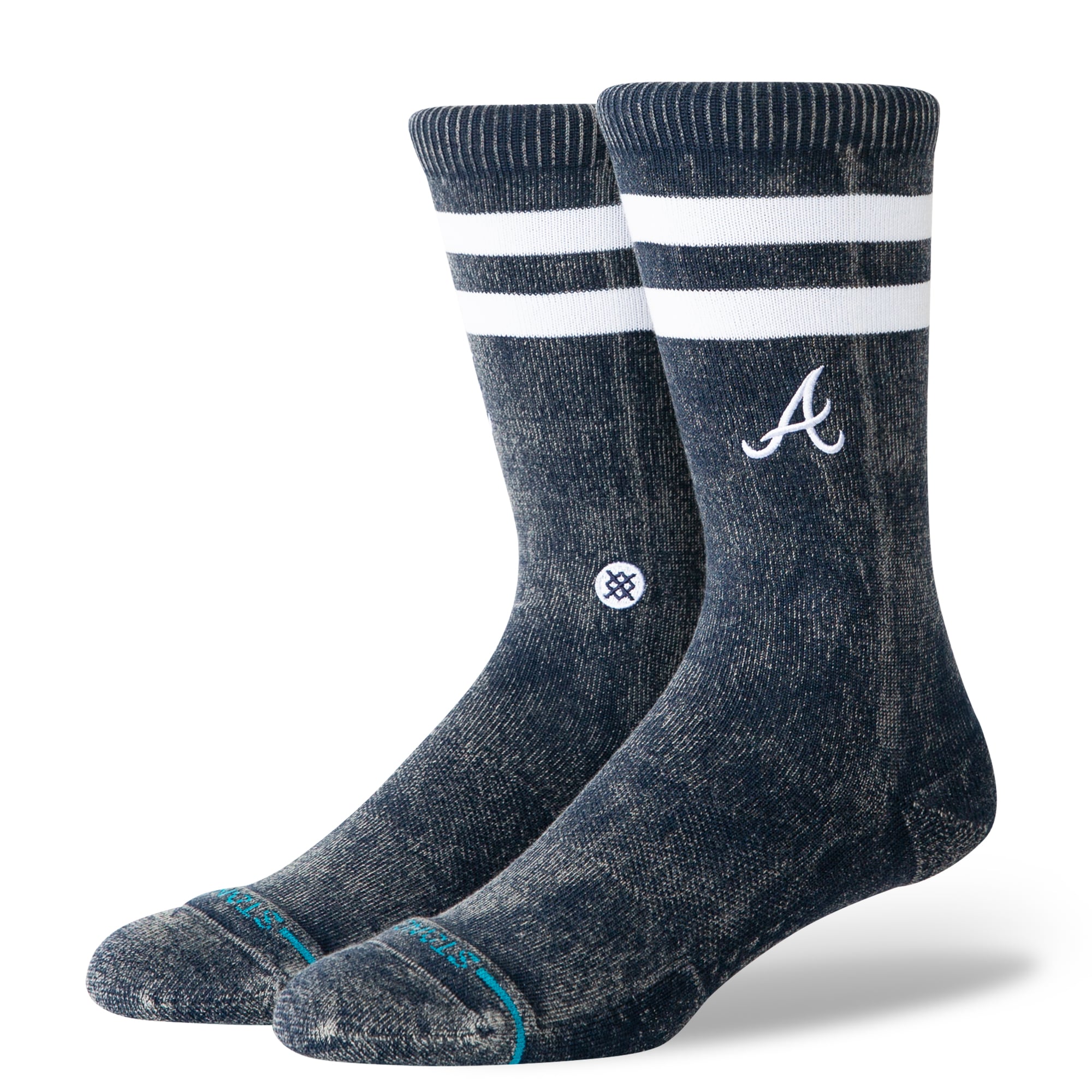 Chaussettes unisexes Stance Navy Atlanta Braves Rotation Crew