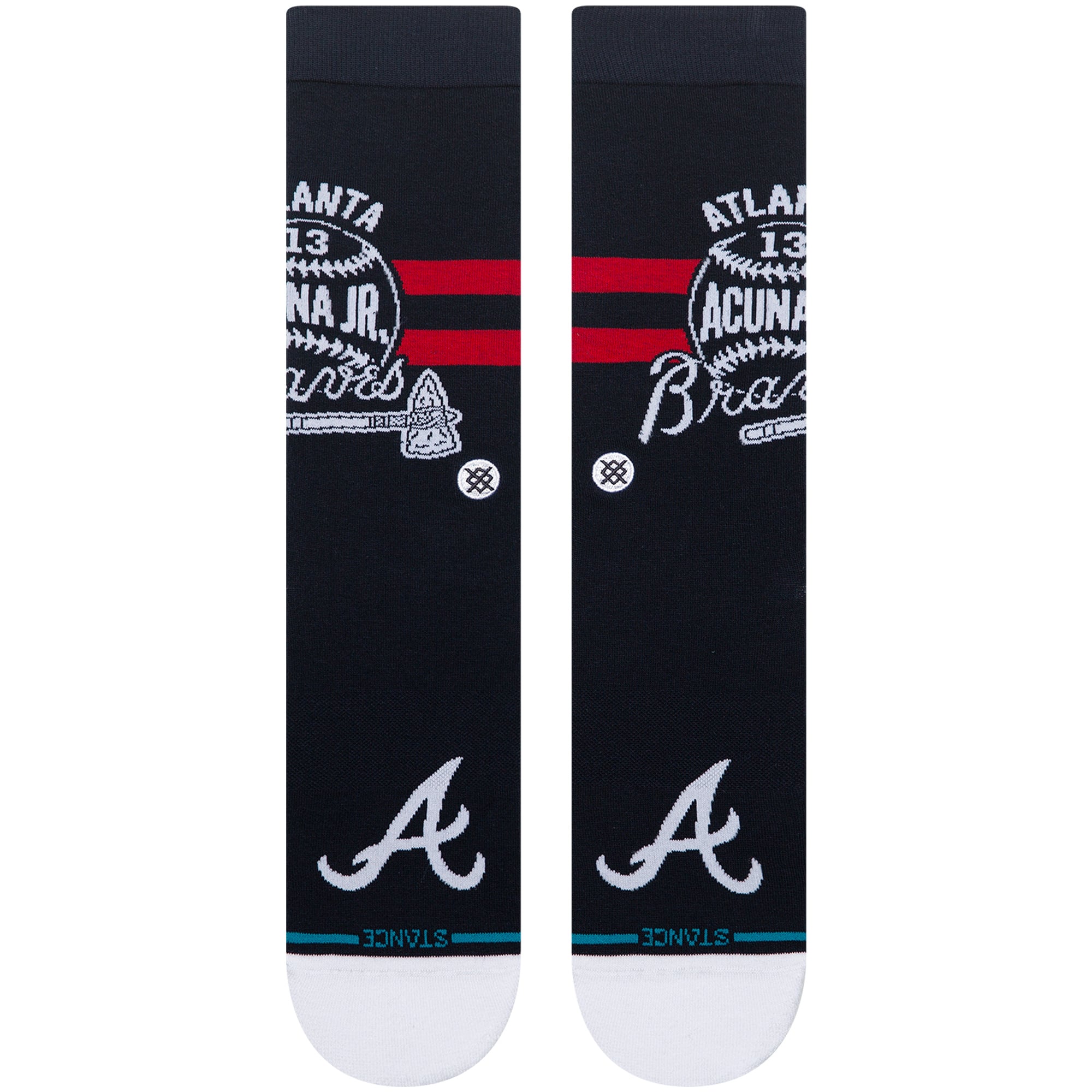 Unisex Stance Ronald Acuña Jr. Navy Atlanta Braves Stitches Crew Socks