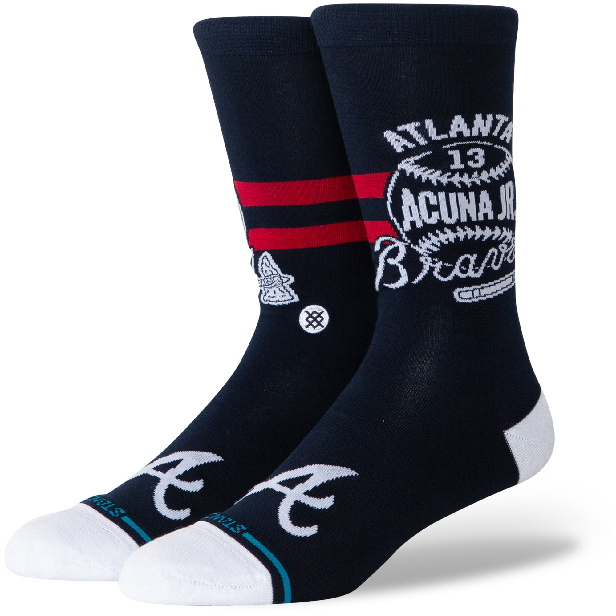 Unisex Stance Ronald Acuña Jr. Navy Atlanta Braves Stitches Crew Socks