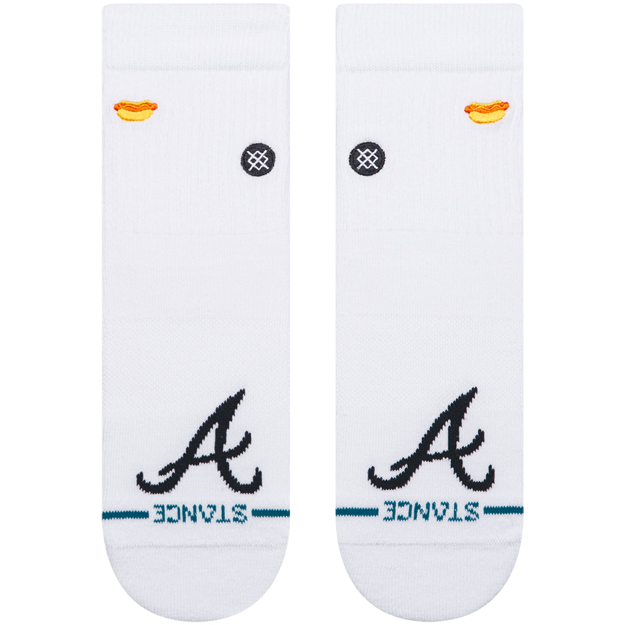 Unisex Stance White Atlanta Braves Hot Dog Quarter Socks
