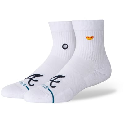 Atlanta Braves Stance Unisex Hot Dog Quarter Socks - White