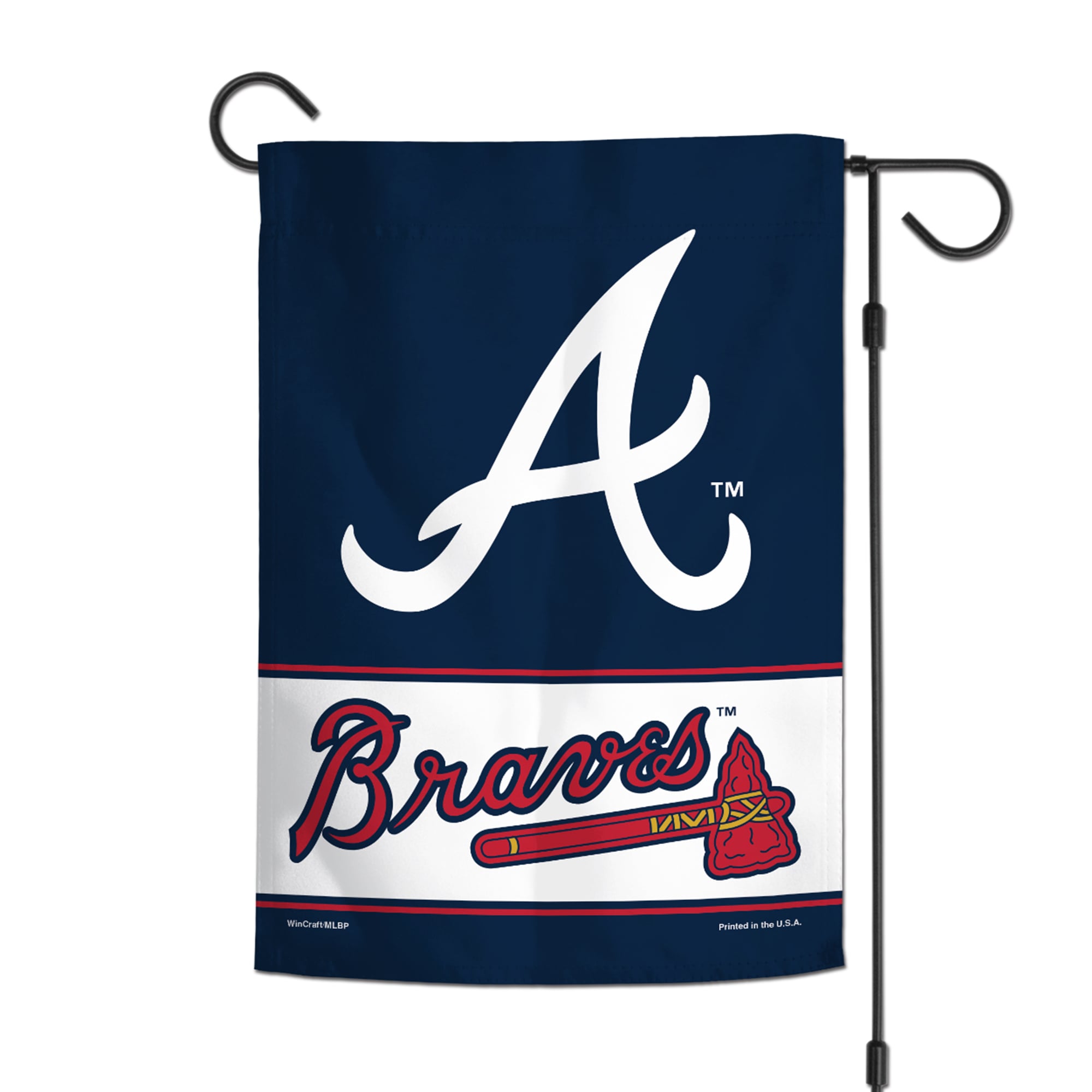 Drapeau de jardin double face WinCraft Atlanta Braves 12" x 18"