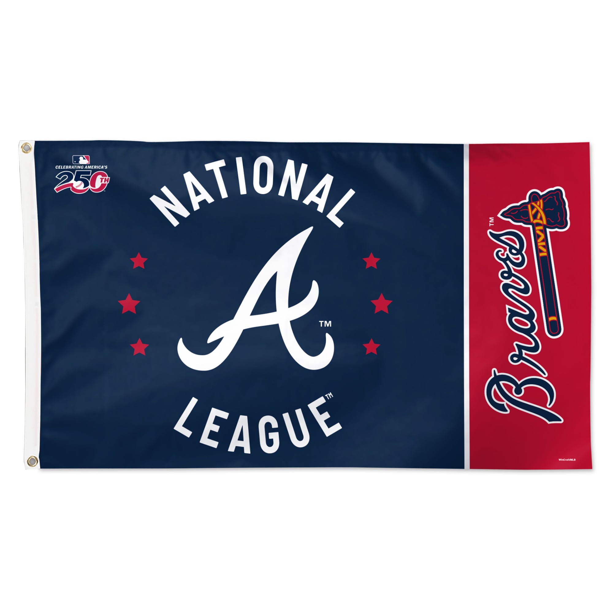 Drapeau de luxe WinCraft Atlanta Braves 3' x 5' à une face America 250