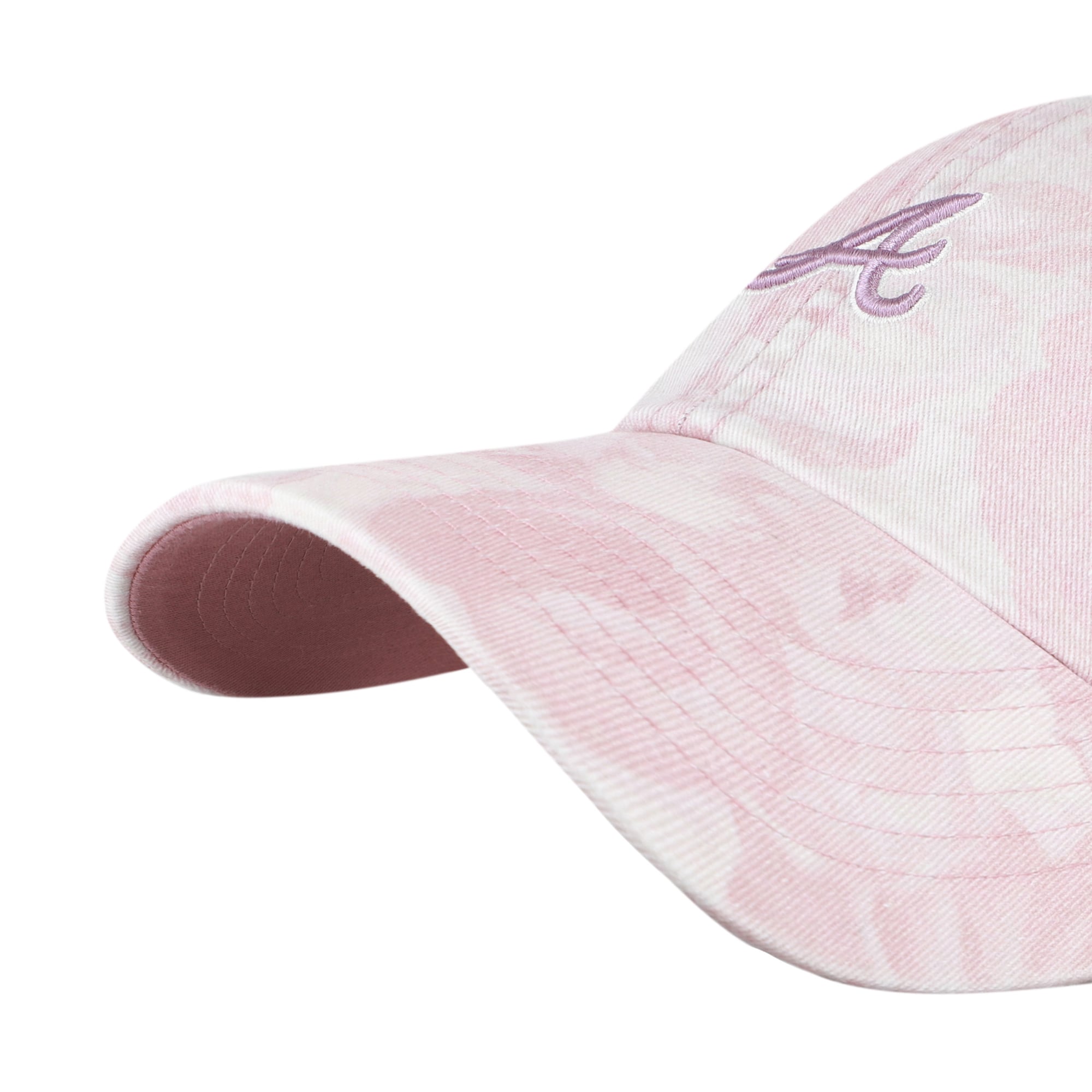Women's '47 Pink Atlanta Braves Gardenia Clean Up Adjustable Hat