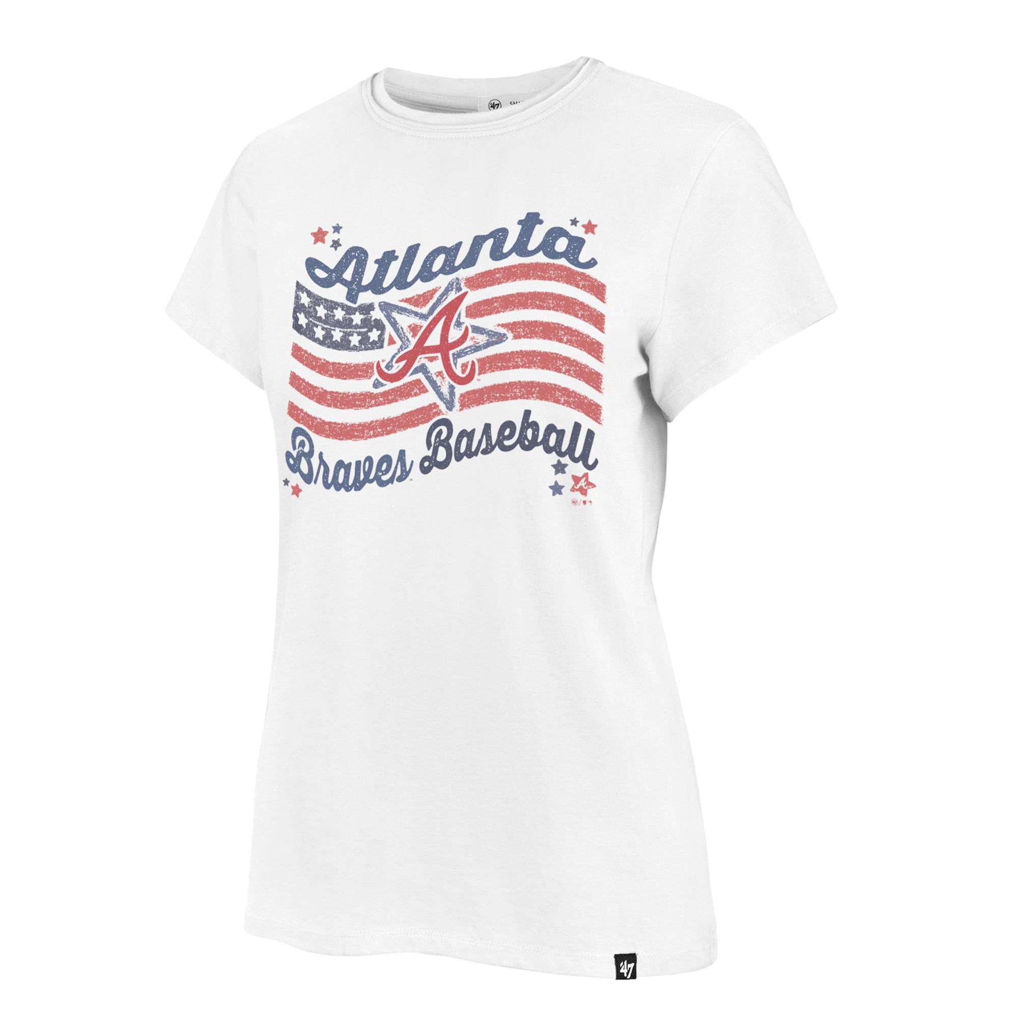 T-shirt Frankie régional américain des Braves d'Atlanta, blanc, année 47