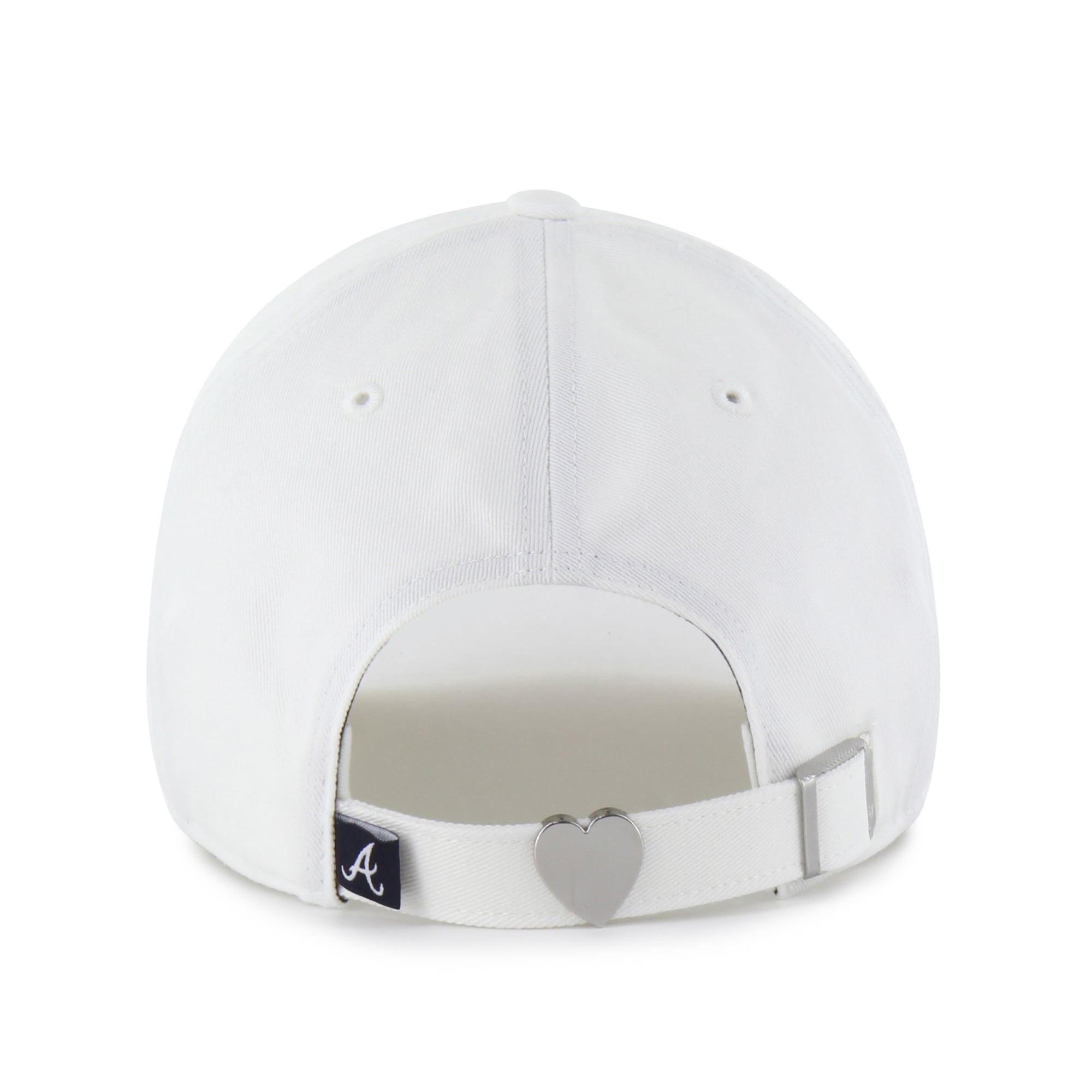 Women's '47 White Atlanta Braves Trendy Script Clean Up Adjustable Hat