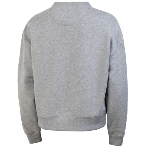 Women's Champion Heather Gray Atlanta Braves Americana Triumph Fleece Tri-Blend Sweatshirt