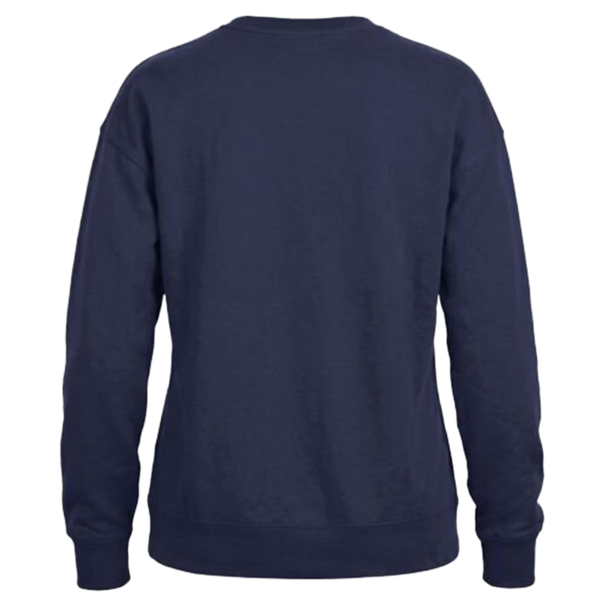 Women's Champion Navy Atlanta Braves Americana Fleece Crewneck Sweatshirt