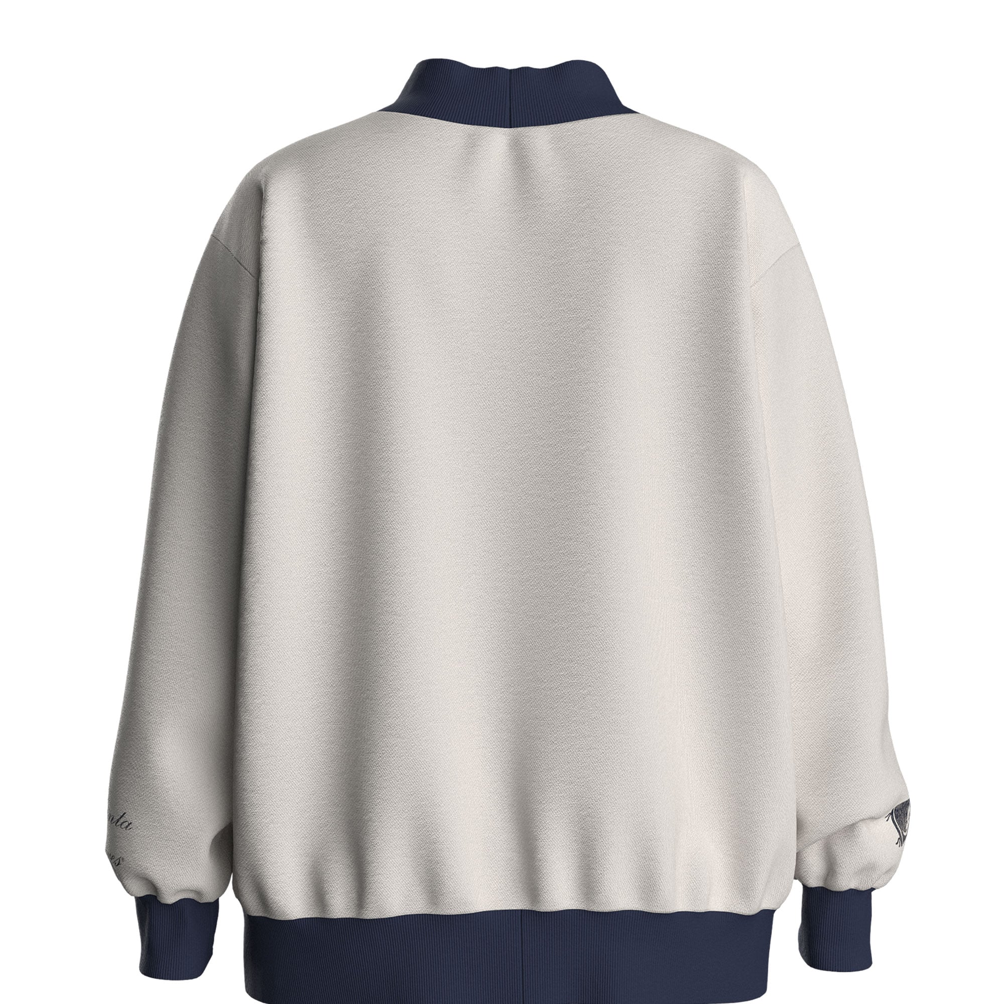 Sweat-shirt polaire à col cheminée crème pour femme, Fanatics, avec l'abréviation de la ville des Braves d'Atlanta