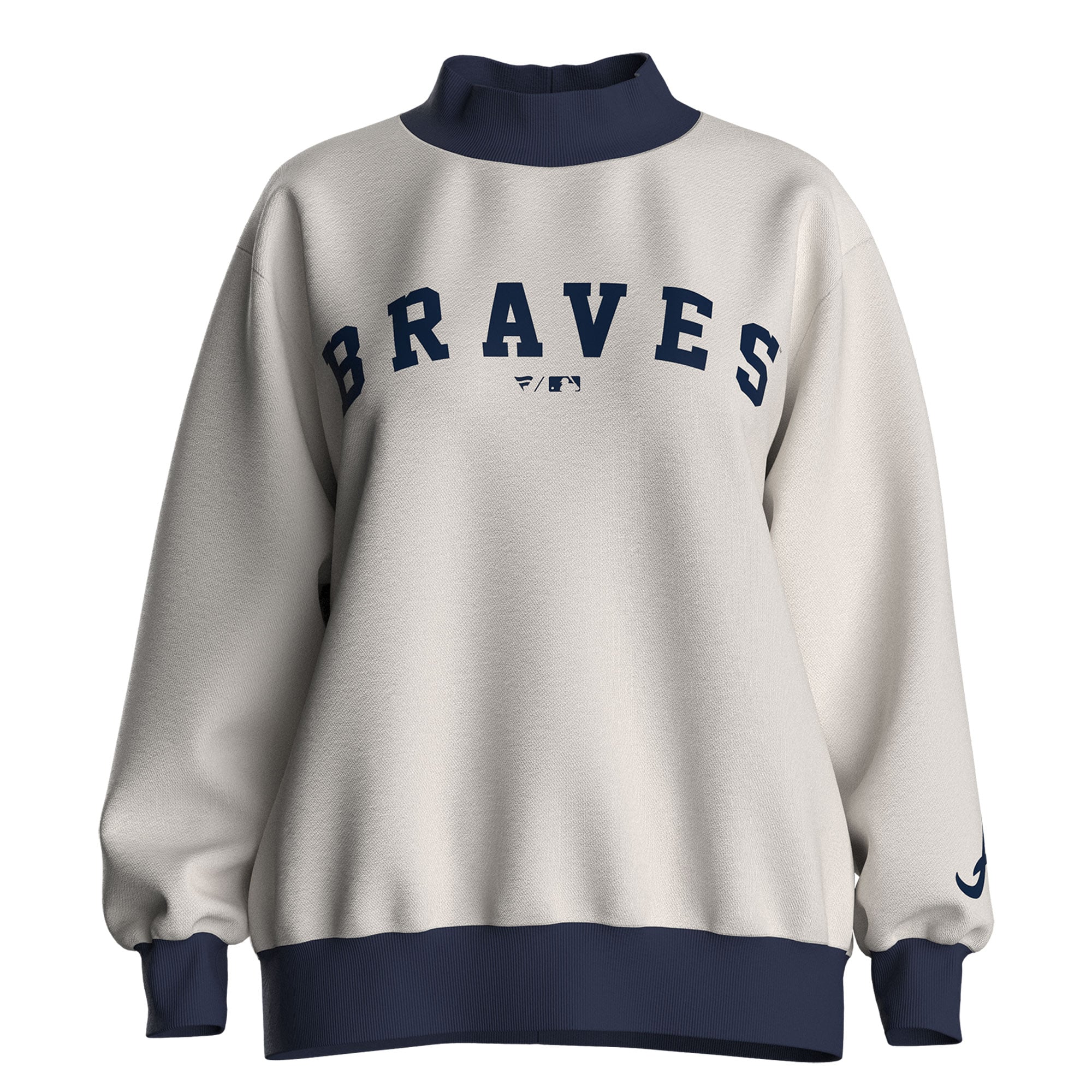 Sweat-shirt crème Atlanta Braves pour femmes de Fanatics