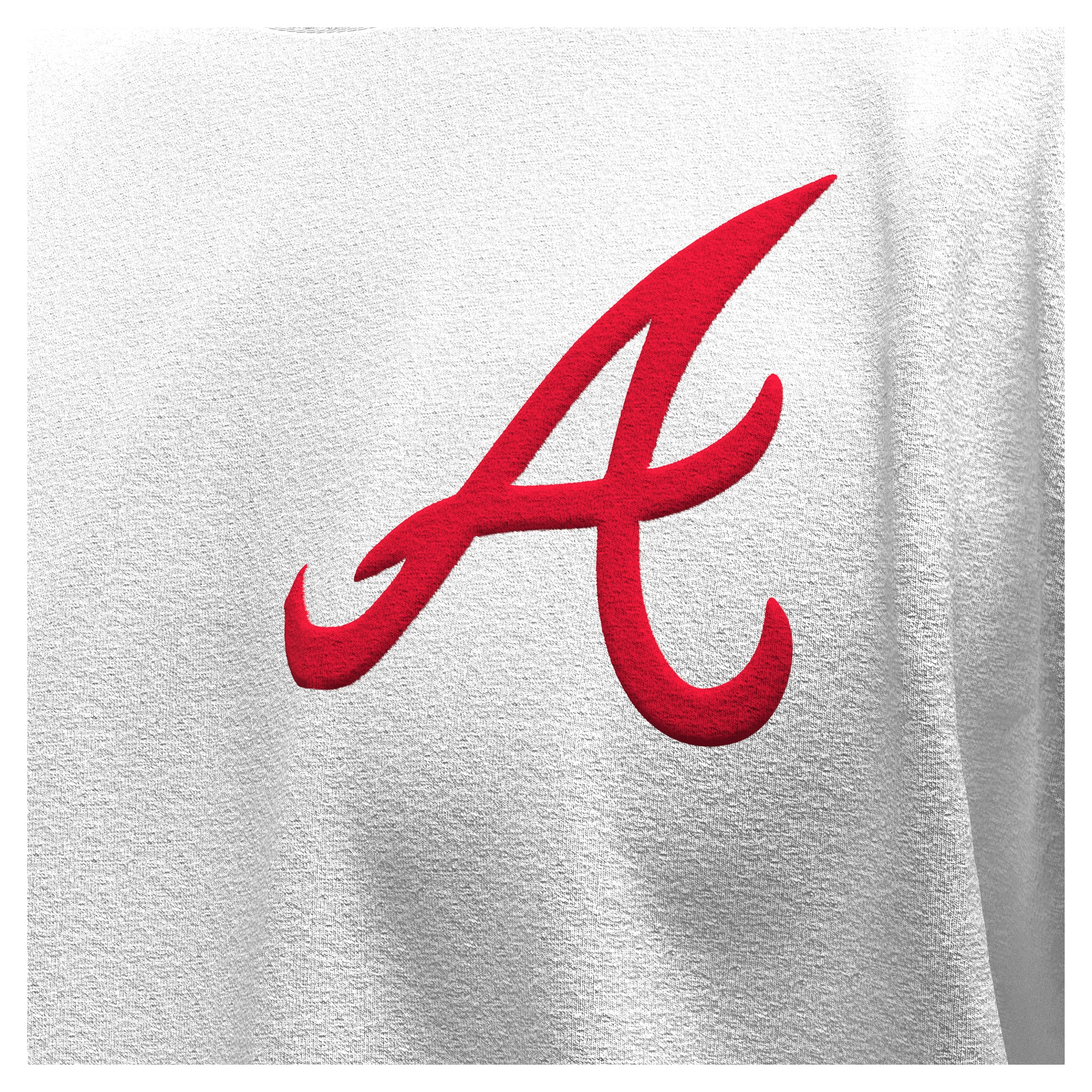 Women's Fanatics White Atlanta Braves Baseball Stitch Spirit Jersey Long Sleeve T-Shirt