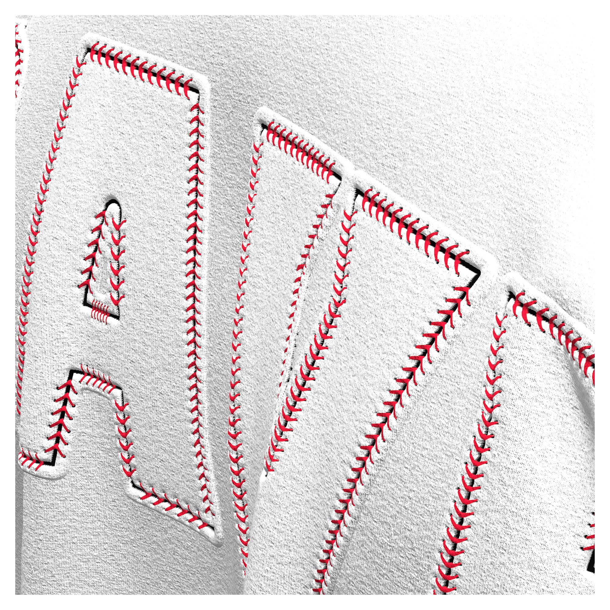 Women's Fanatics White Atlanta Braves Baseball Stitch Spirit Jersey Long Sleeve T-Shirt