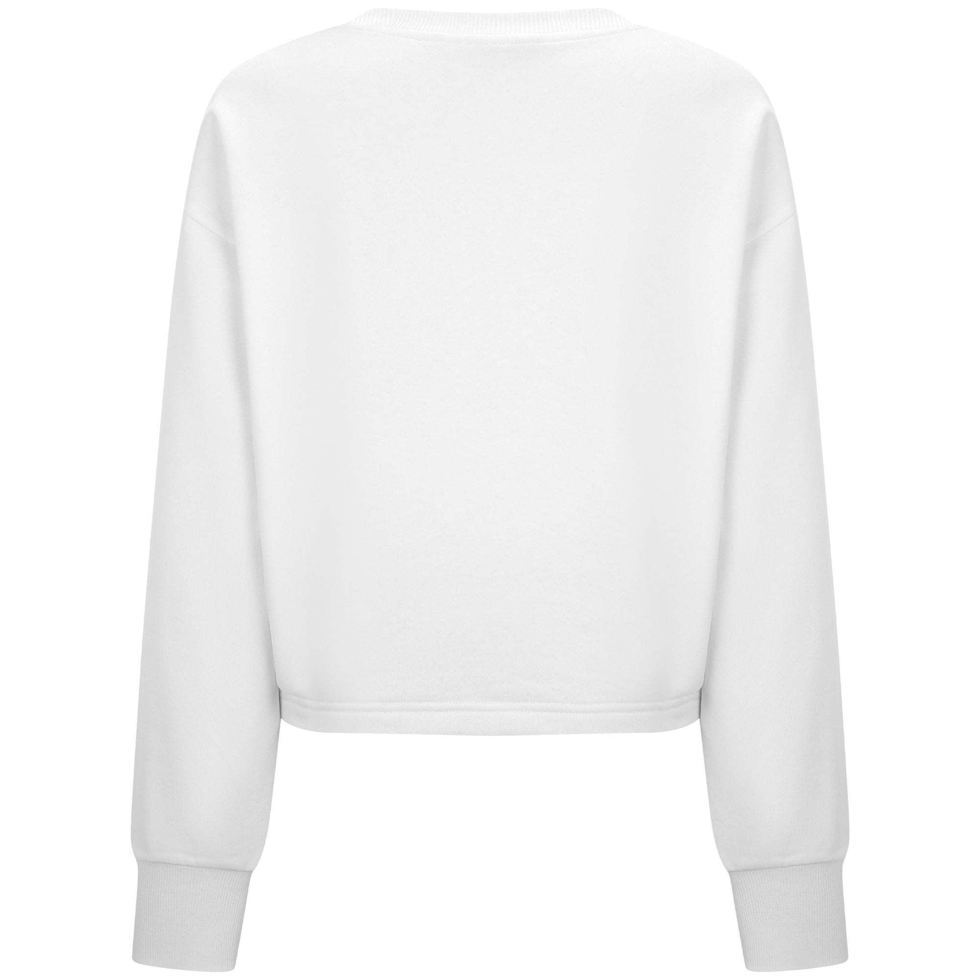 Women's Levelwear White Atlanta Braves Judd Cornerstone Cropped Sweatshirt