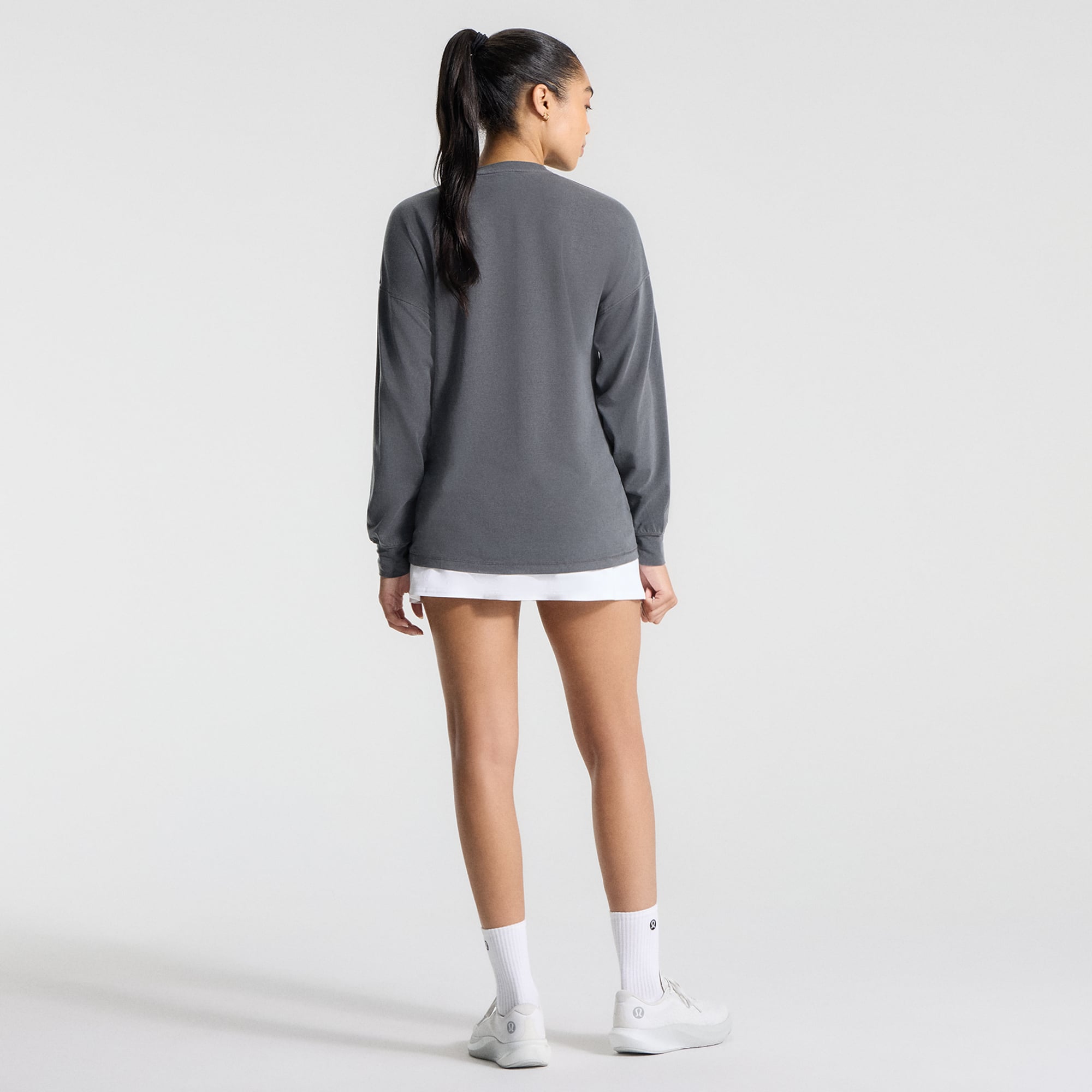 T-shirt à manches longues EasySet Relaxed-Fit gris Atlanta Braves de lululemon pour femme