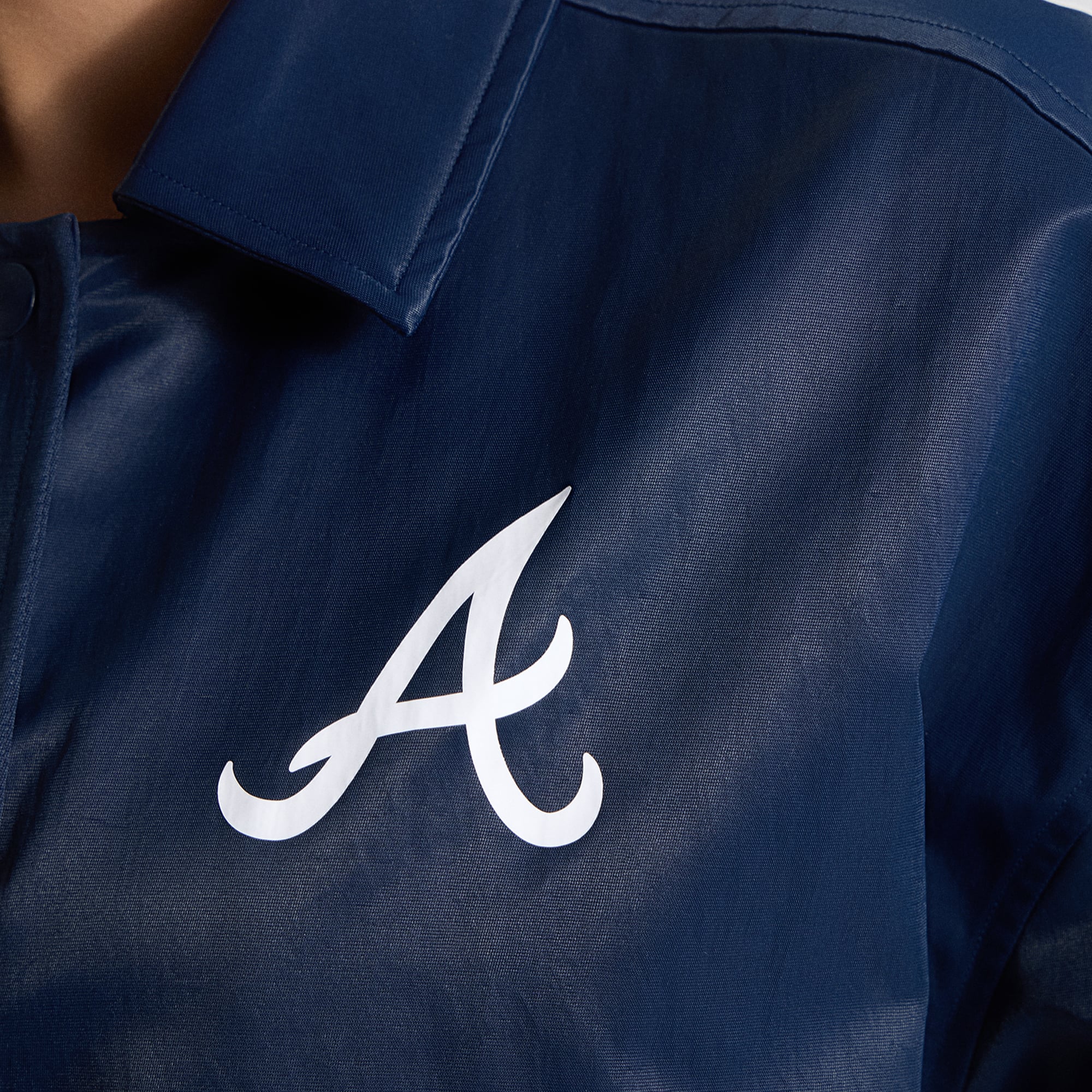 Veste d'entraîneur lululemon True Navy Atlanta Braves pour femme