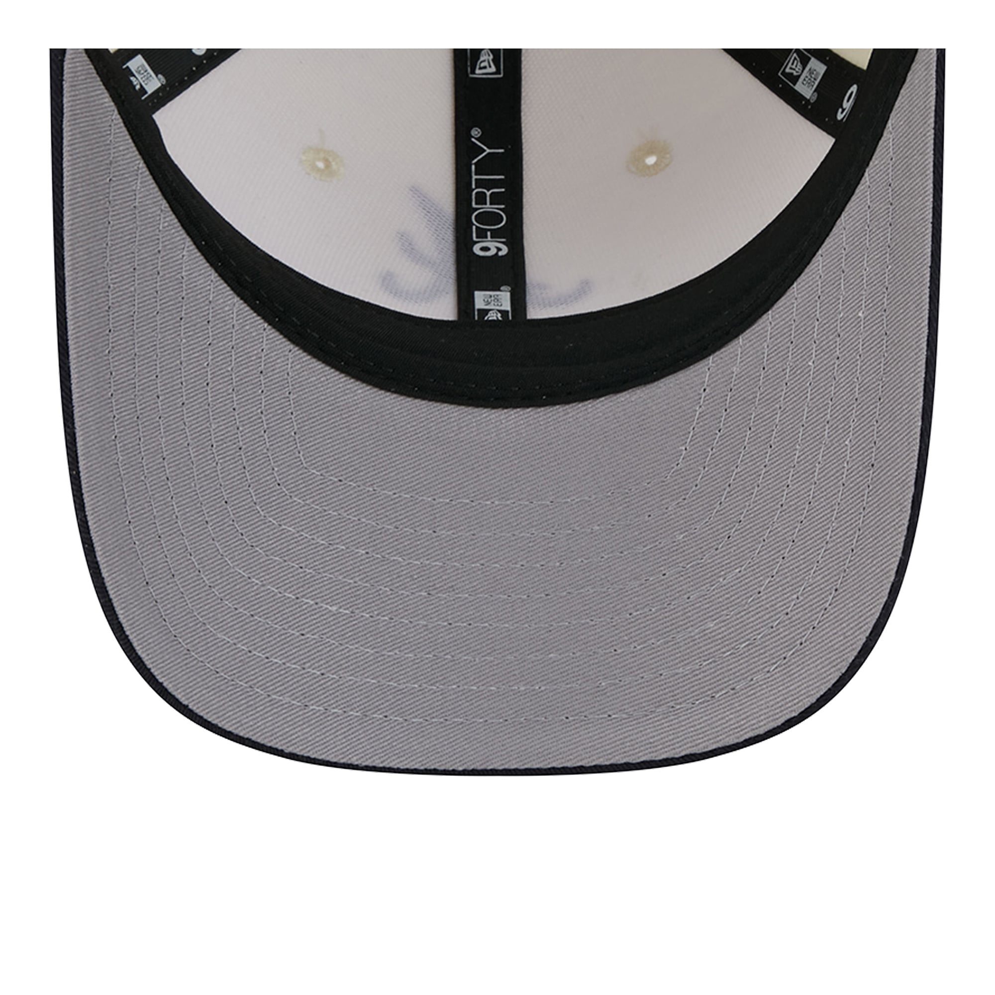 Women's New Era Cream/Navy Atlanta Braves Primary 9FORTY M-Crown Adjustable Hat