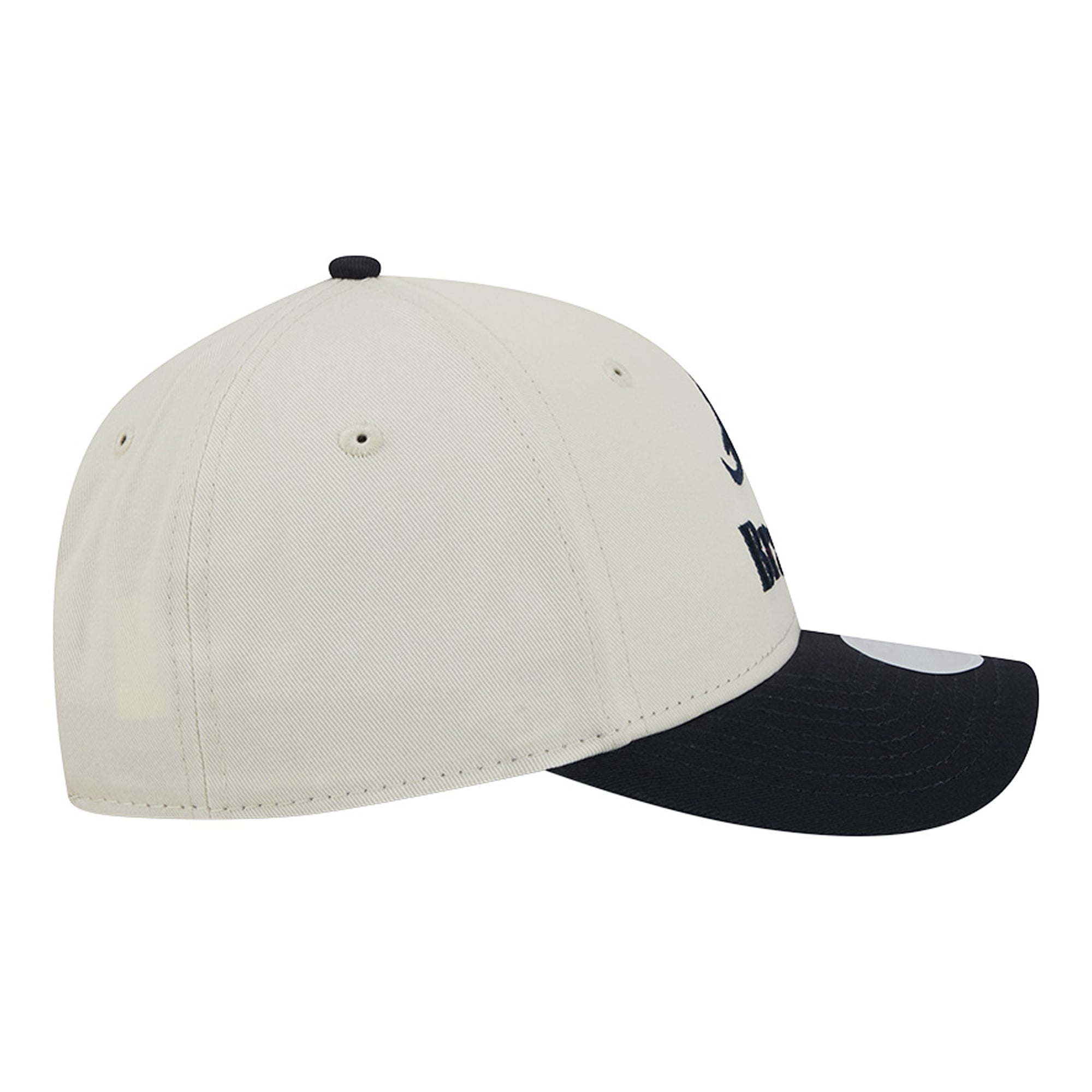 Women's New Era Cream/Navy Atlanta Braves Primary 9FORTY M-Crown Adjustable Hat