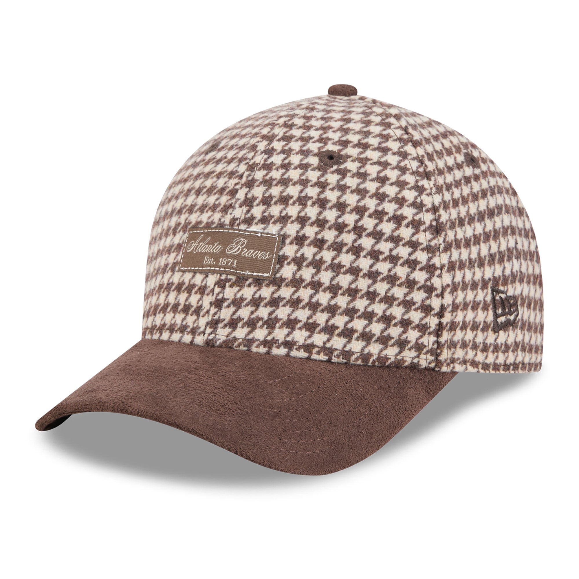 Casquette ajustable New Era Atlanta Braves marron clair 9FORTY M-Crown pour femme