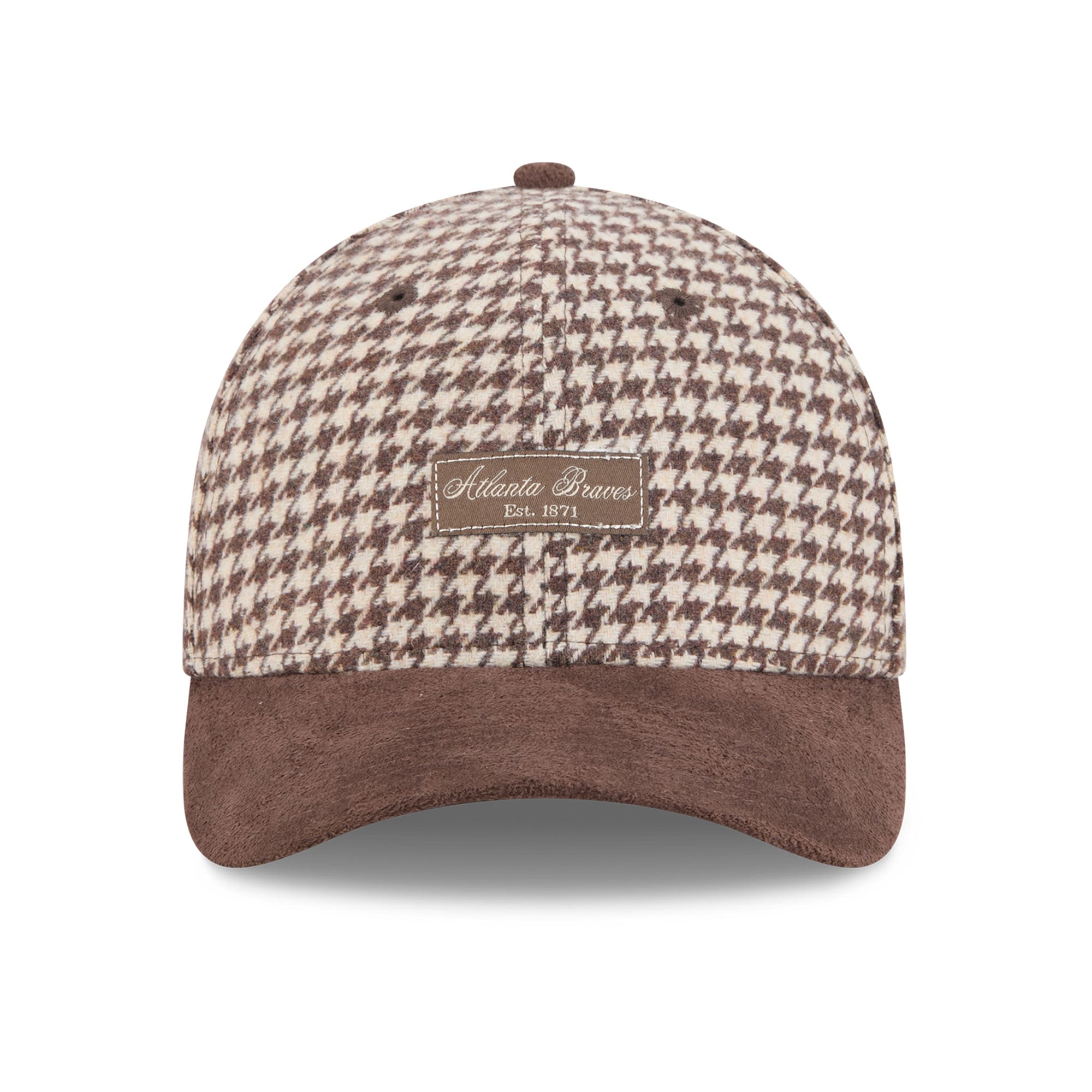 Casquette ajustable New Era Atlanta Braves marron clair 9FORTY M-Crown pour femme