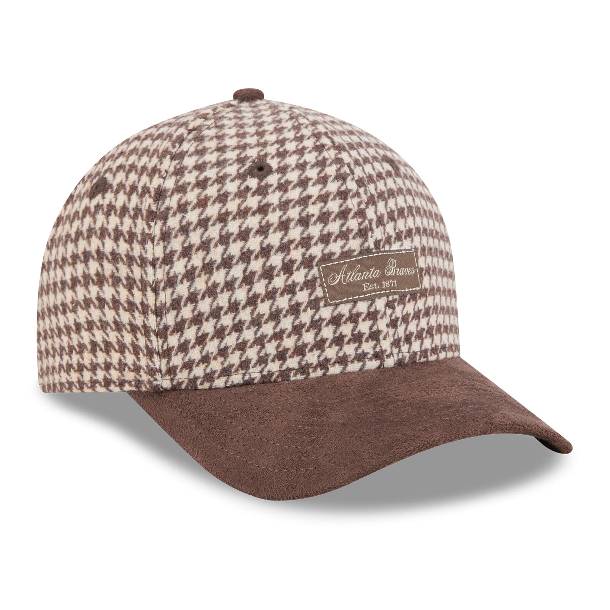 Casquette ajustable New Era Atlanta Braves marron clair 9FORTY M-Crown pour femme