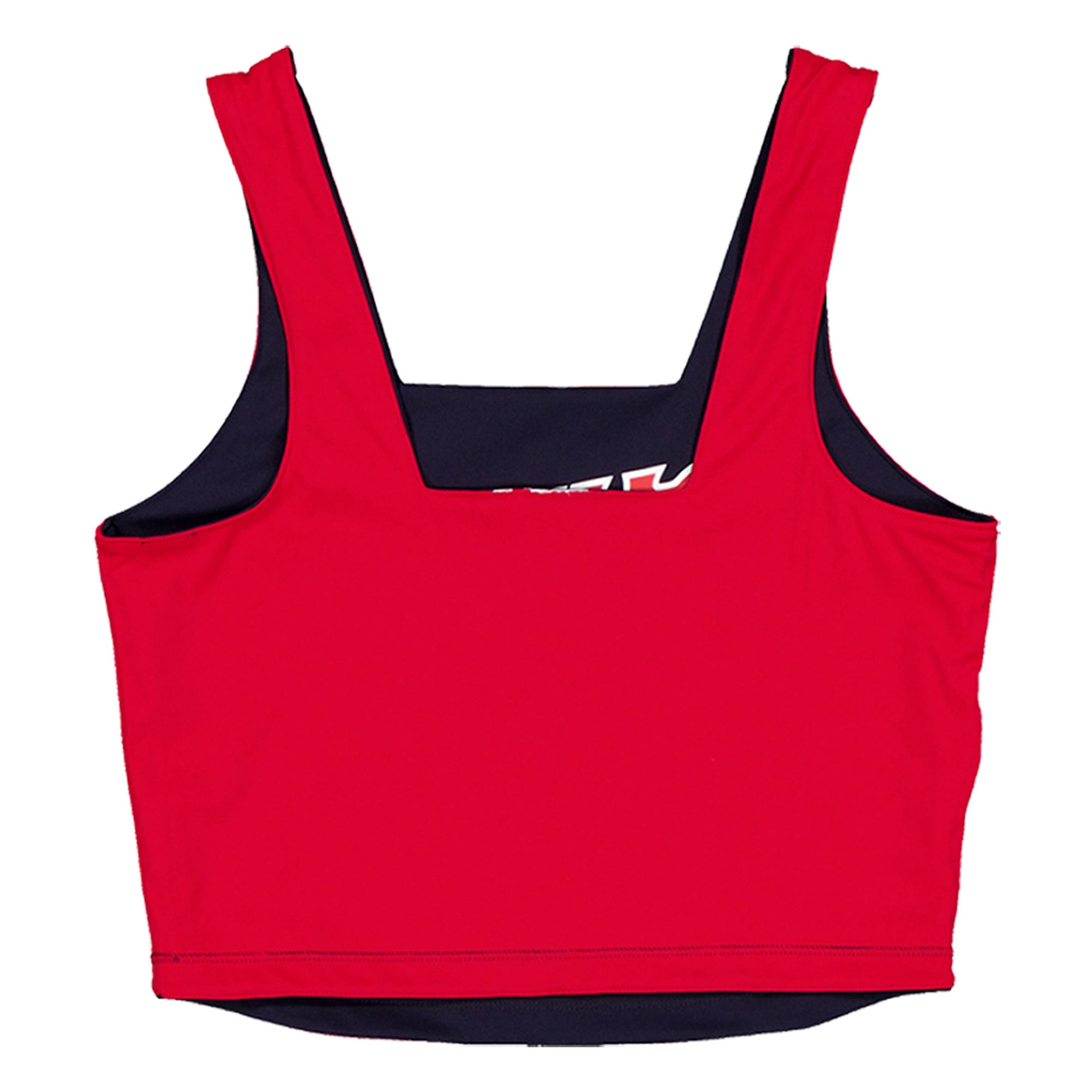Women's New Era Navy Atlanta Braves Reversible Cropped Sport Classics Tank Top