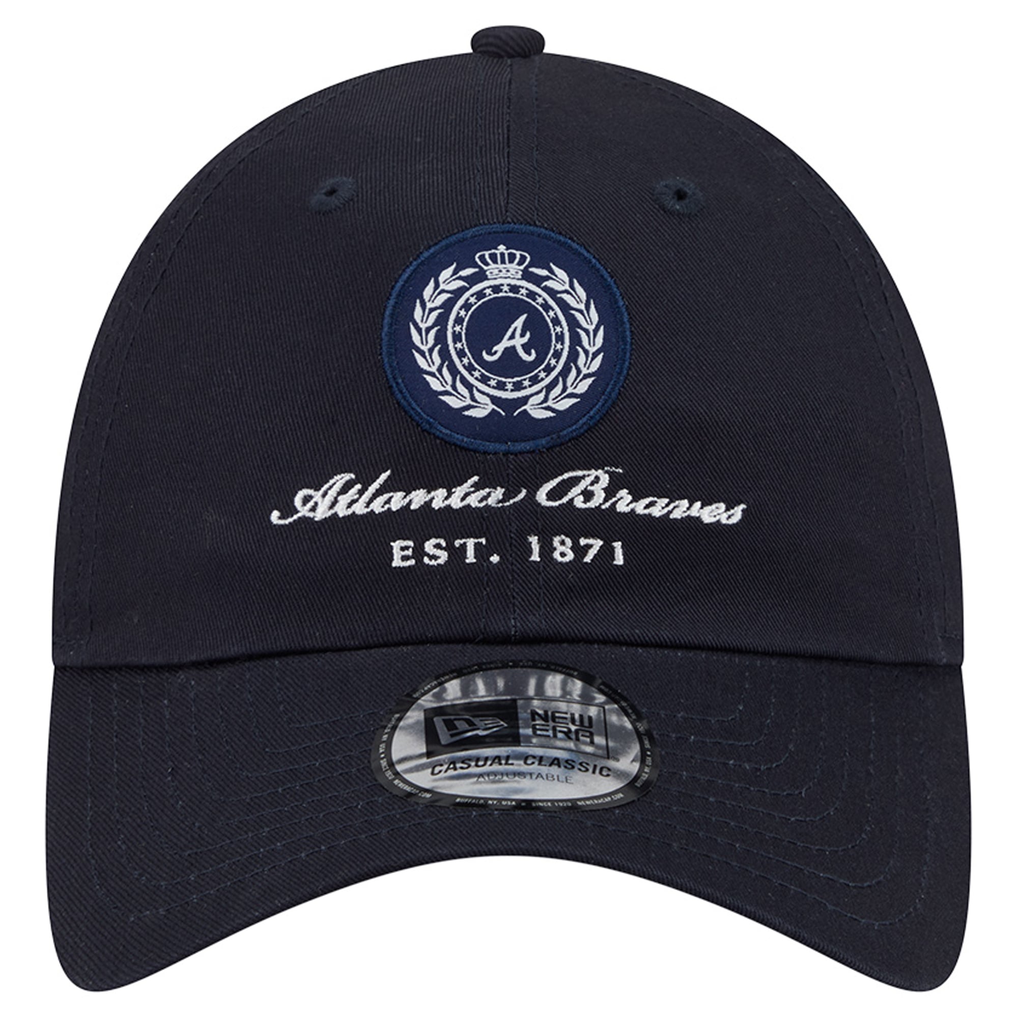 Women's New Era Navy Atlanta Braves Script Patch Casual Classic Adjustable Hat