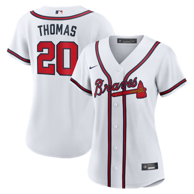 Lane Thomas Atlanta Braves Nike Women's Home Replica Jersey - White