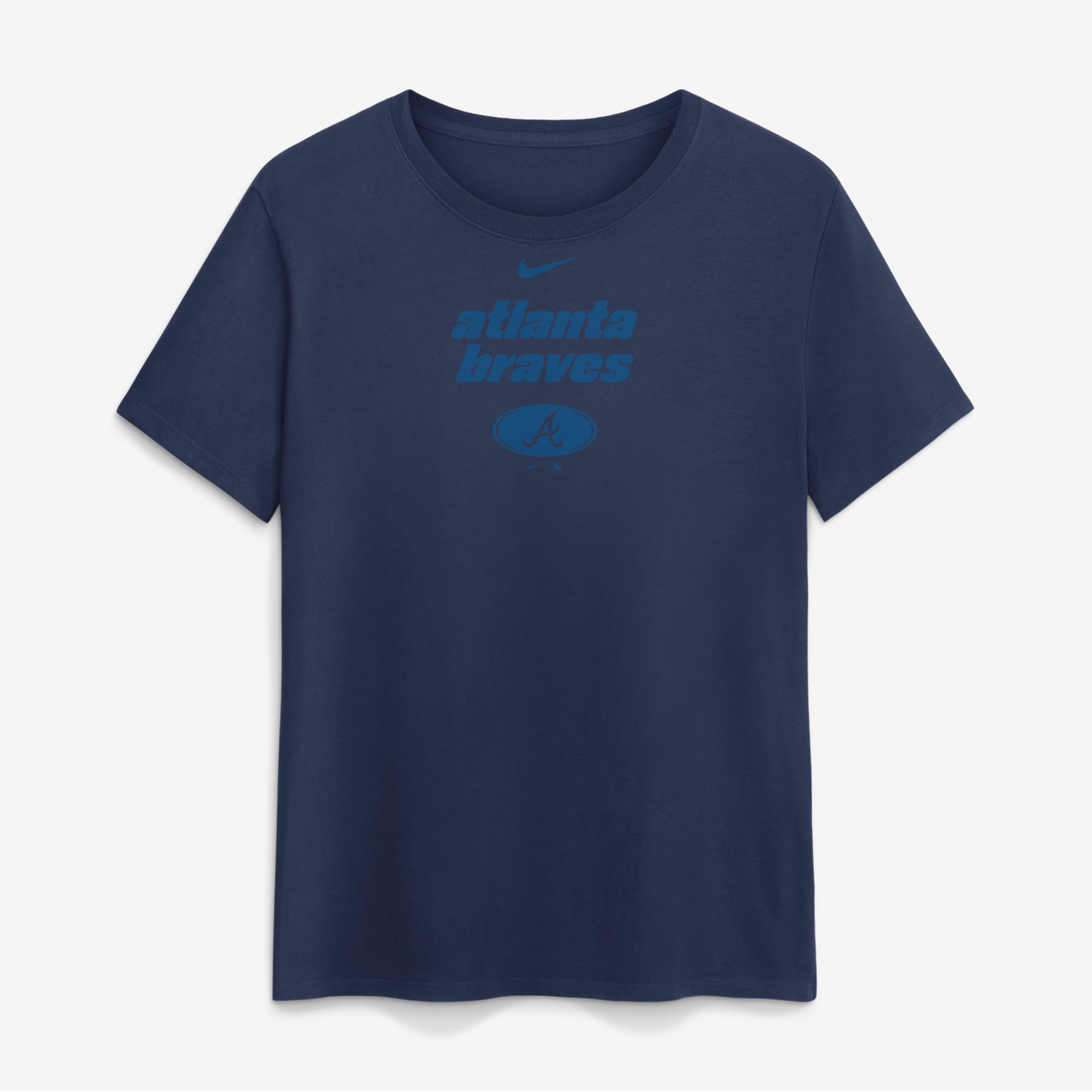 Women's Nike Navy Atlanta Braves Globe Logo T-Shirt