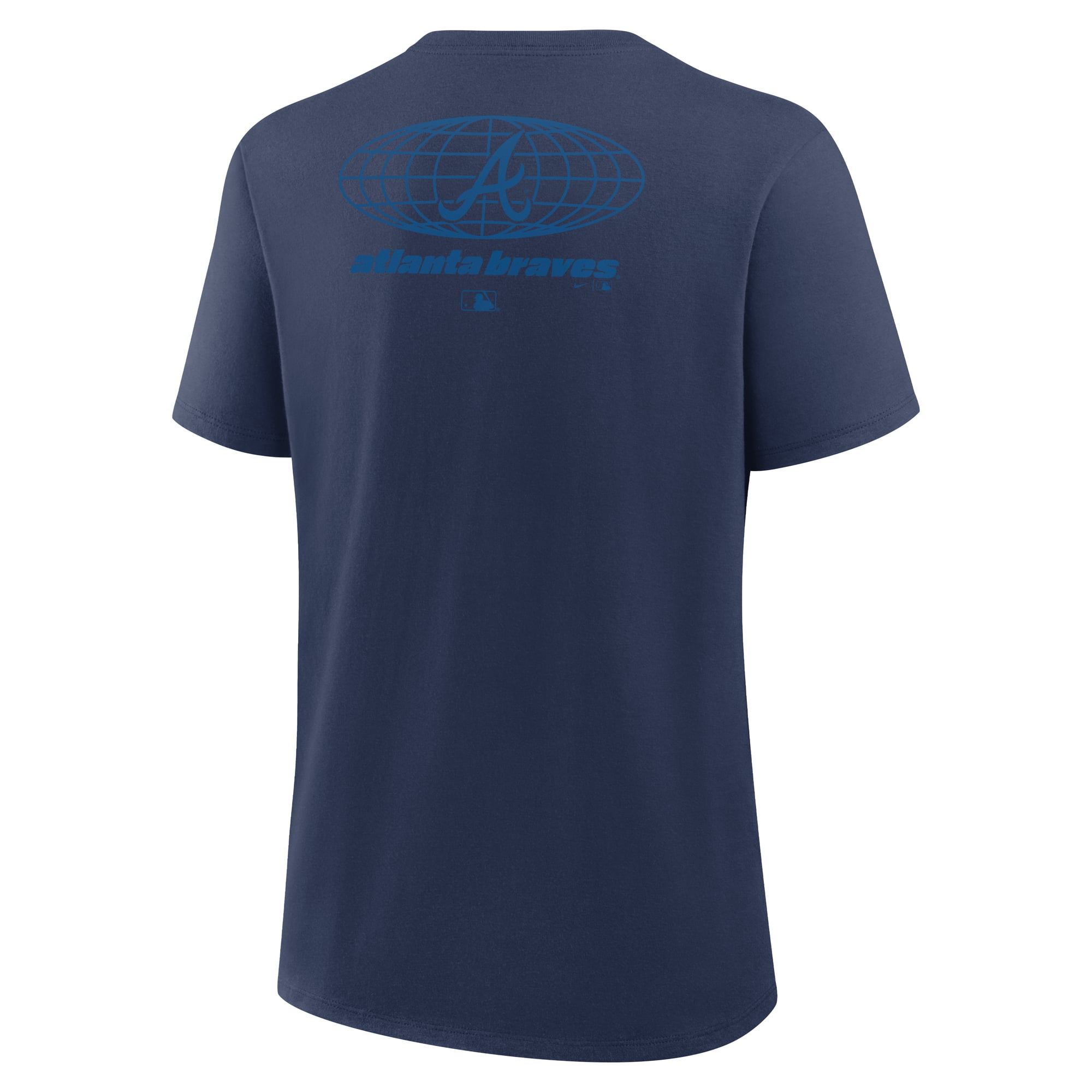 Women's Nike Navy Atlanta Braves Globe Logo T-Shirt