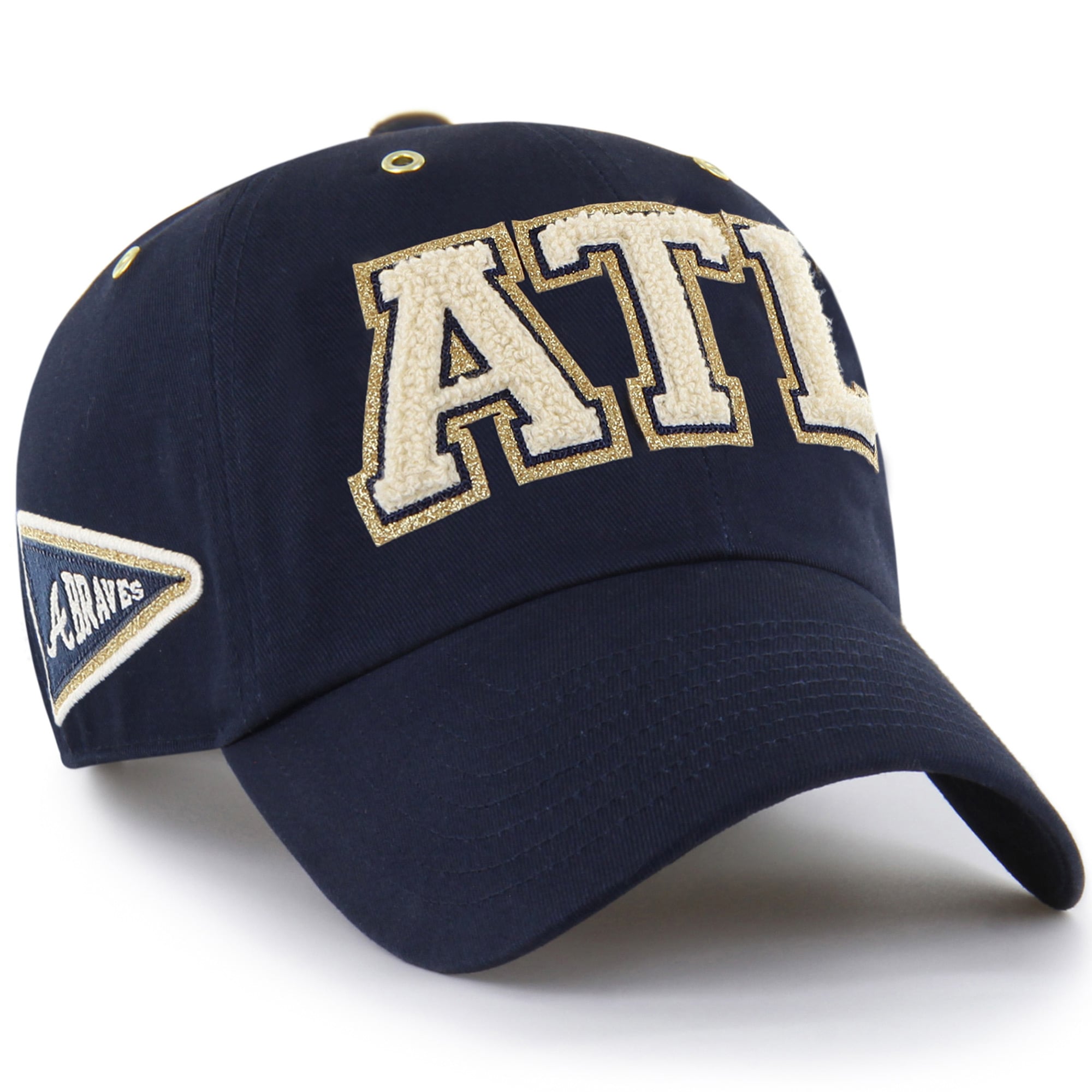 Women's Stoney Clover Lane x '47 Navy Atlanta Braves Acro Charm Clean Up Adjustable Hat