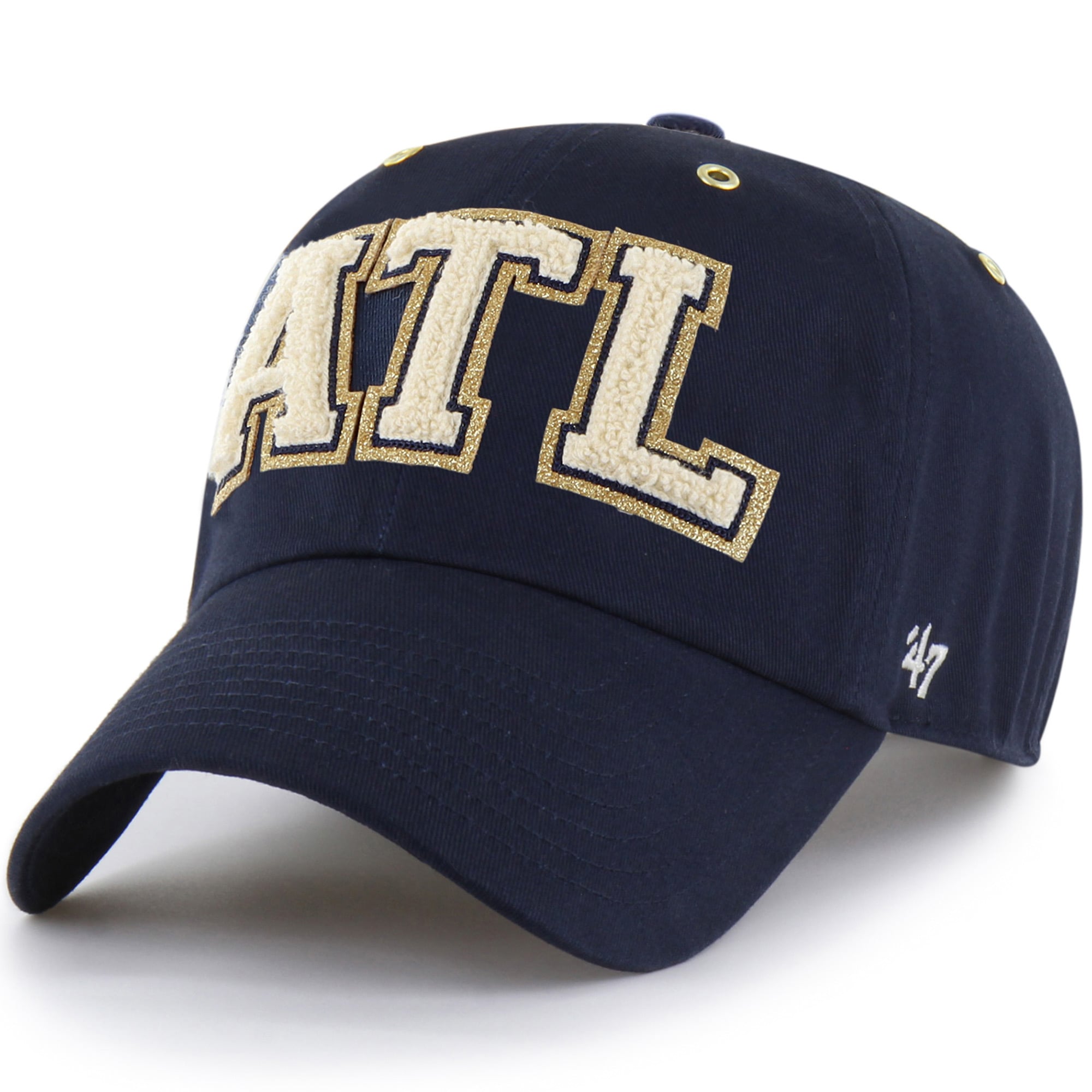 Women's Stoney Clover Lane x '47 Navy Atlanta Braves Acro Charm Clean Up Adjustable Hat