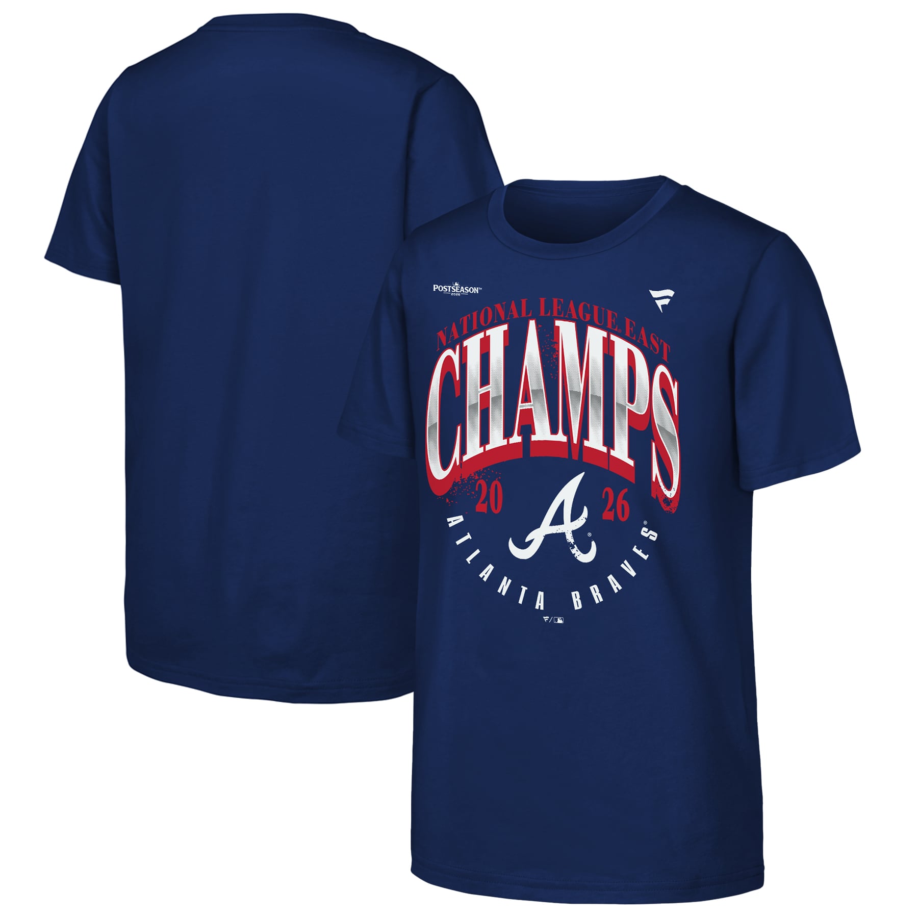 T-shirt Youth Fanatics Navy Atlanta Braves Champions de la Division Est Ligue Nationale 2026