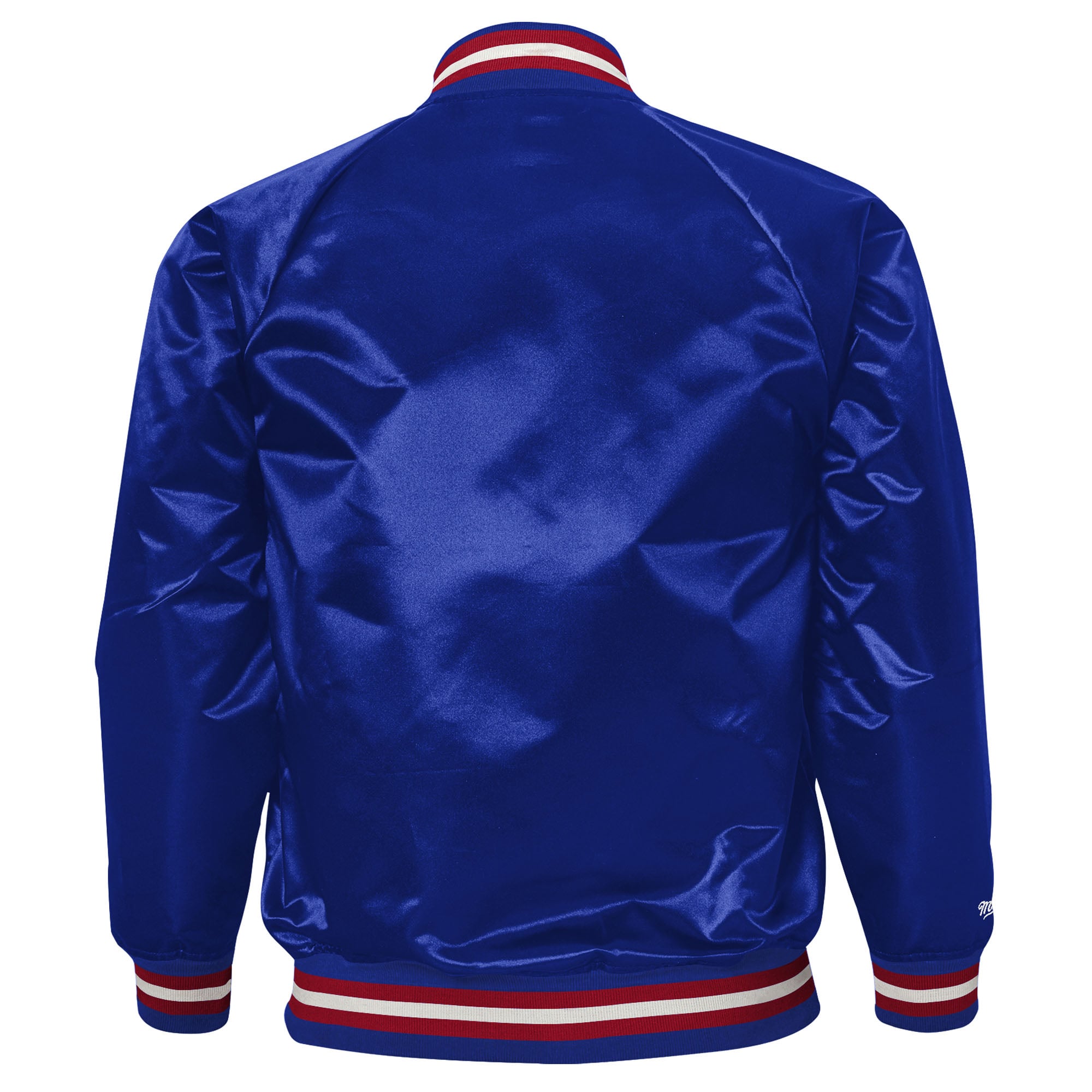 Youth Mitchell & Ness Royal Atlanta Braves Cooperstown Collection Raglan Satin Full-Snap Jacket